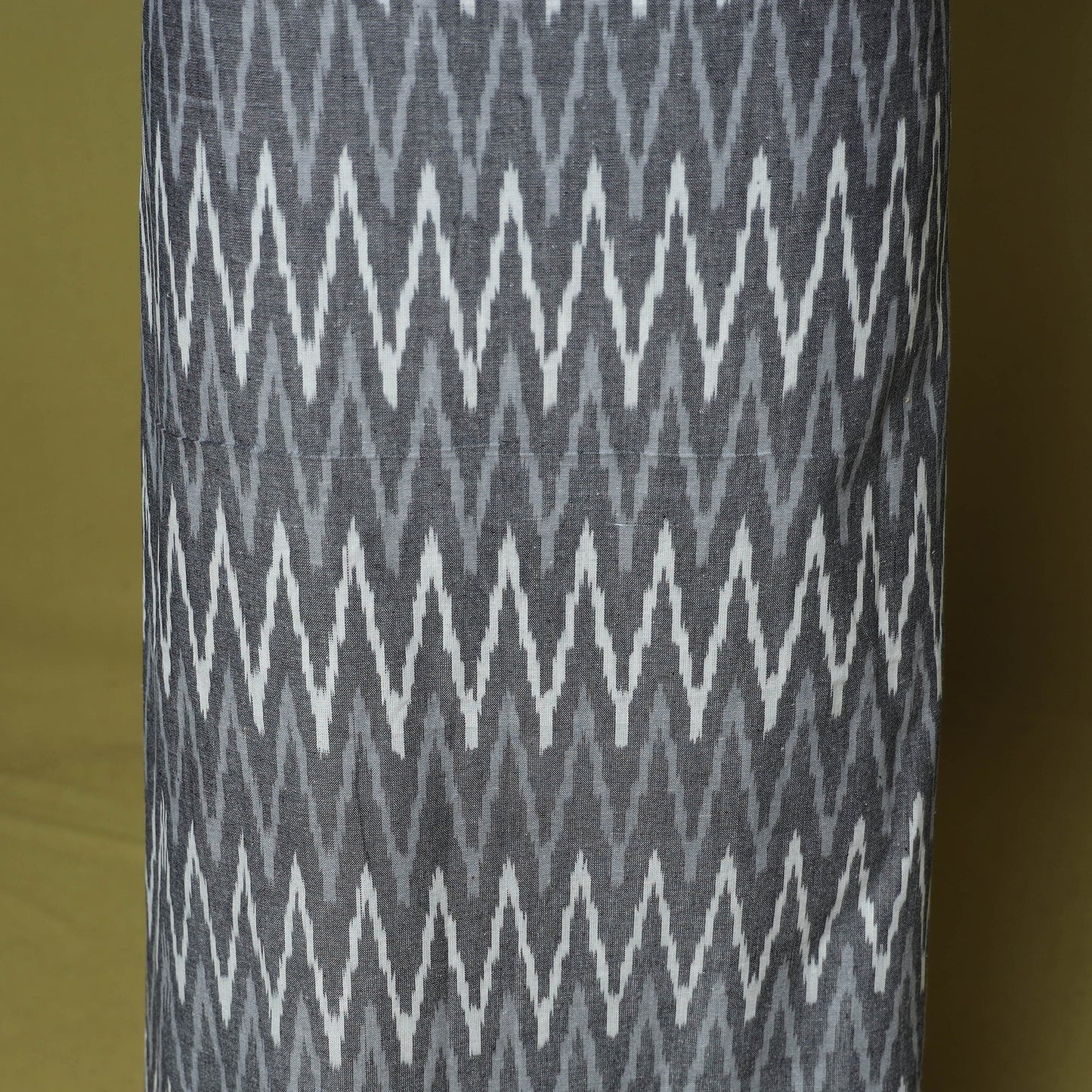 Grey - 3pc handloom cotton unstitched pochampally ikat