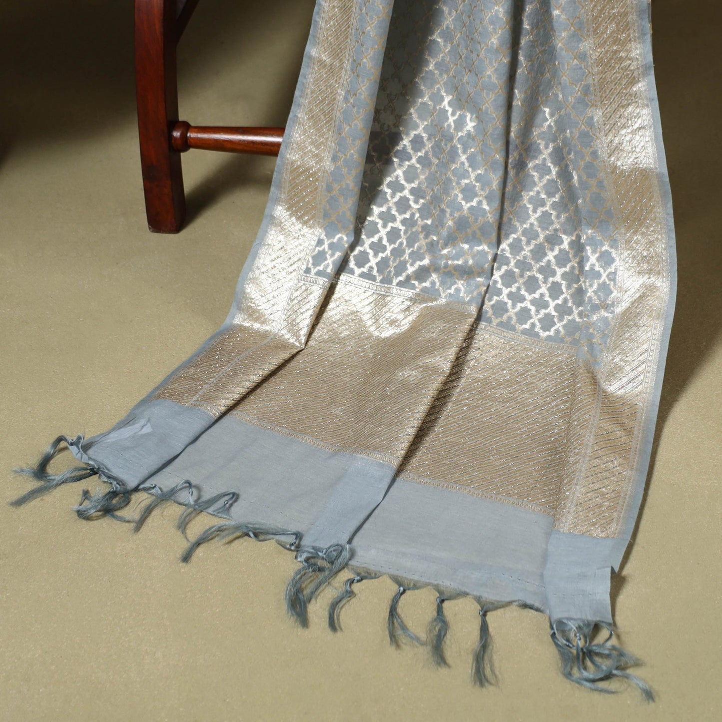 2pc Cotton x Viscose Zari Banarasi Dress Material