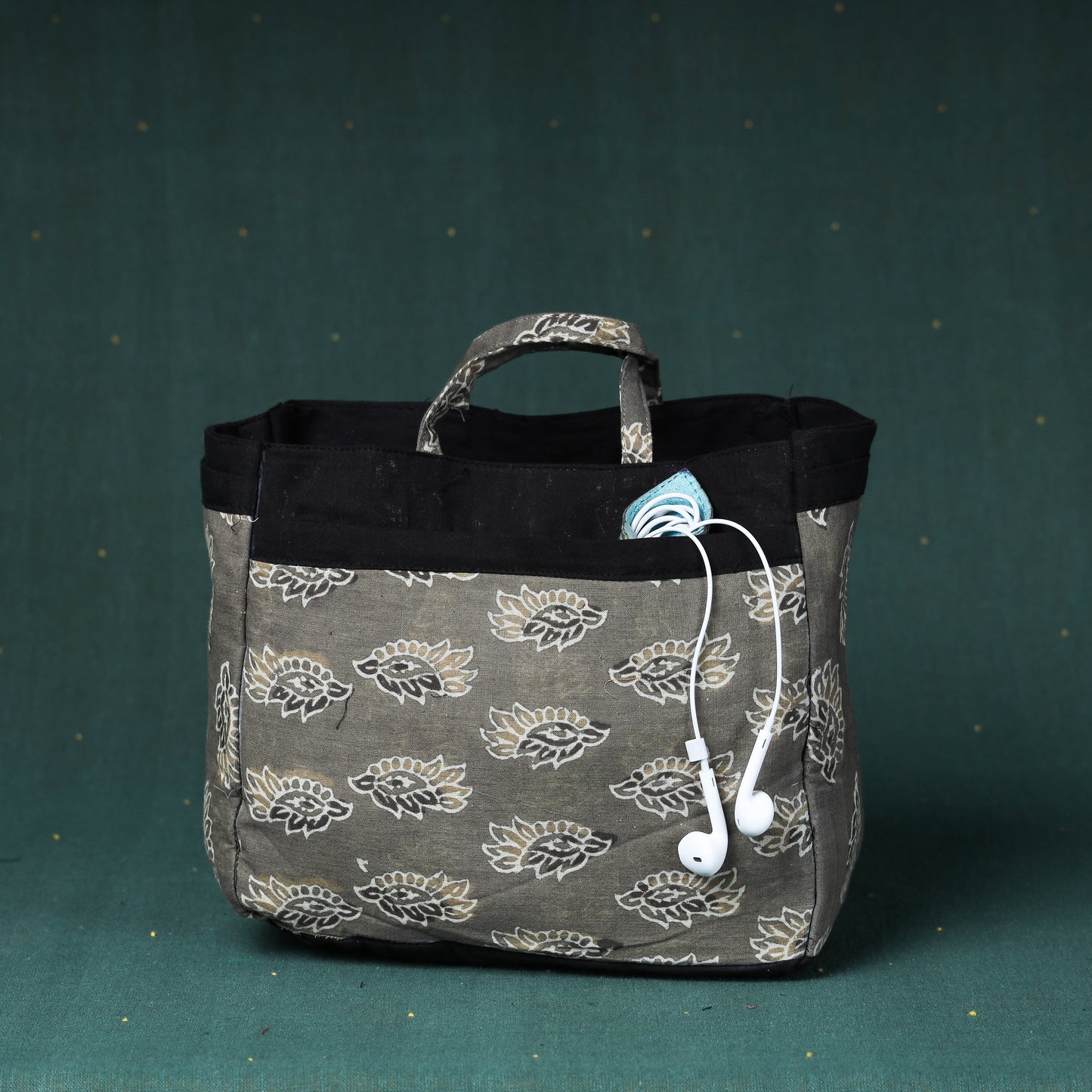 Ajrakh Multipurpose Cosmetic/Toiletry Cotton Pouch