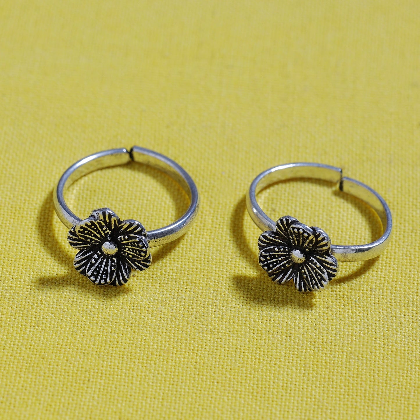 Antique Padma Sterling Silver Toe Rings