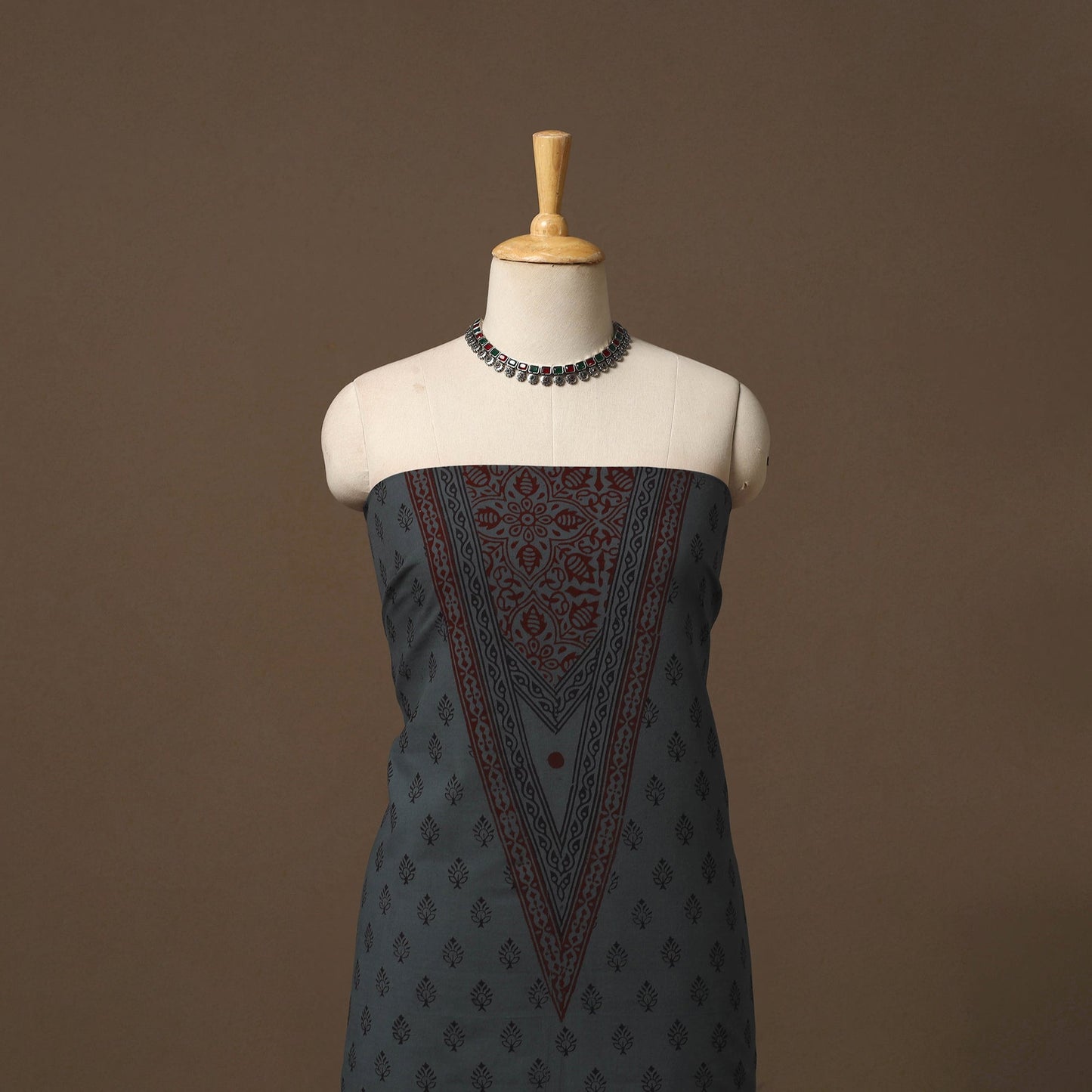 Bagh natural dyed cotton unstitched kurta material (3m) 13