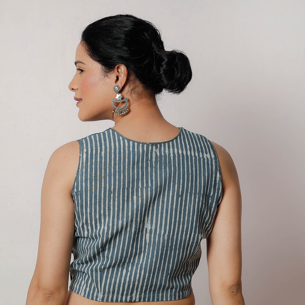Buy Bagru Dabu Hand Block Printed Cotton Blouse