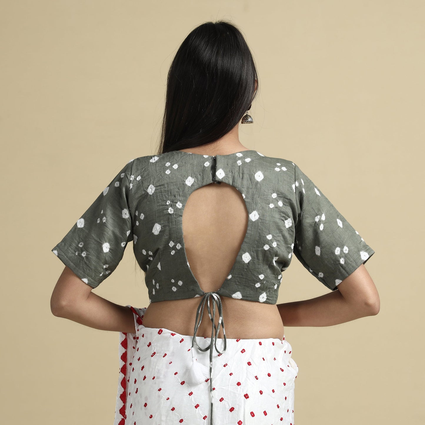 Buy Bandhani Tie-Dye Cotton Stitched Blouse Online at iTokri.com
