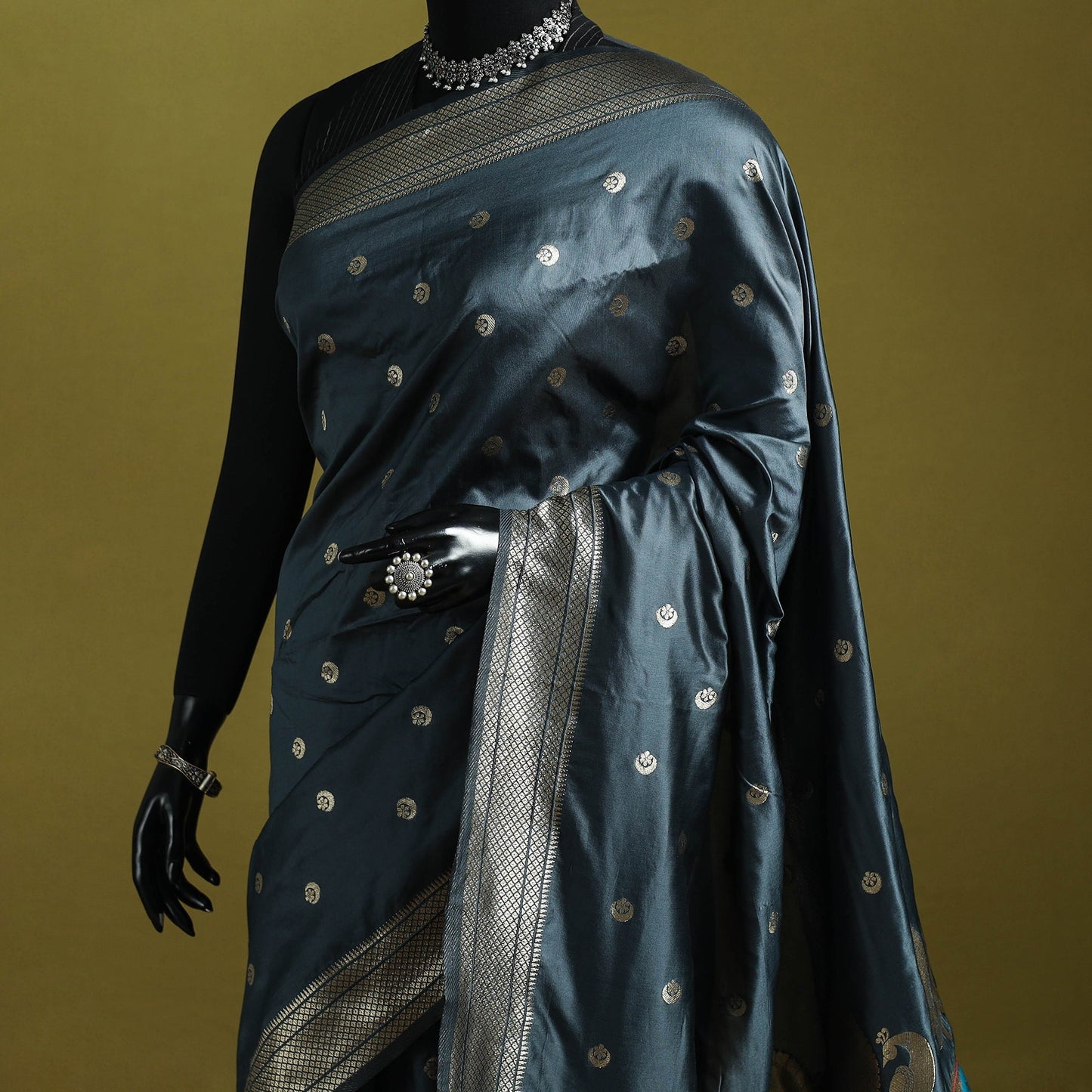 Bangalore silk paithani saree 09 - handcrafted