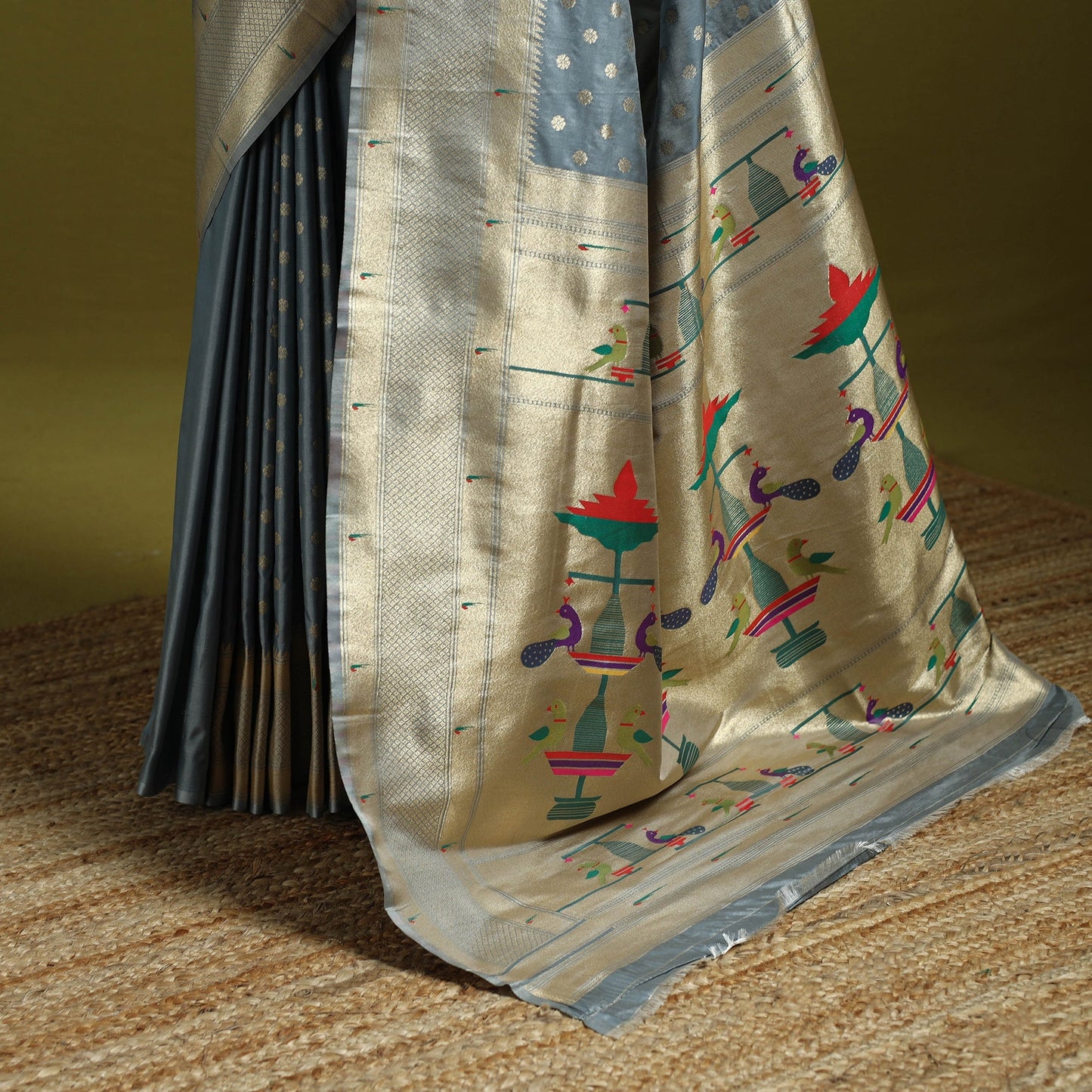 Bangalore silk paithani saree 11 - handcrafted