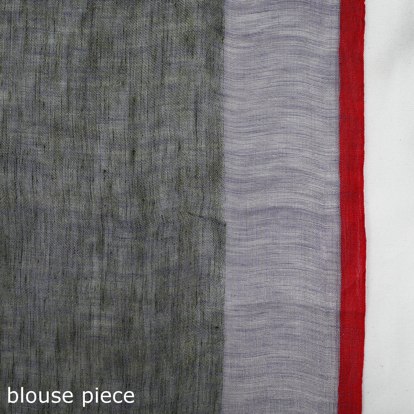 Grey Bishnupur Linen Handloom Saree from Bengal