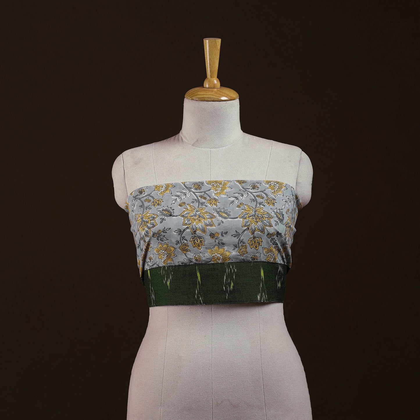 Block print cotton sanganeri blouse piece 19 - handcrafted