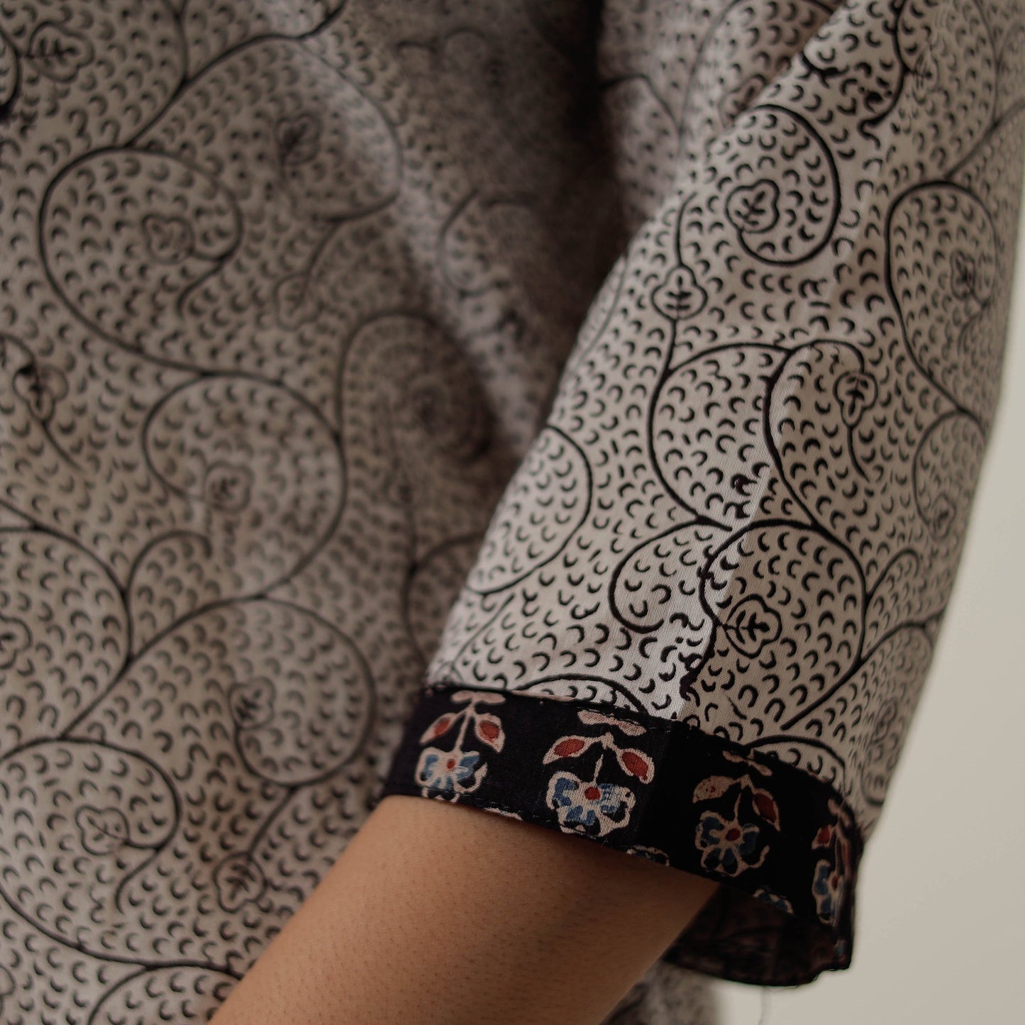 Block Print Mul Cotton Straight Bagh Kurta For Women