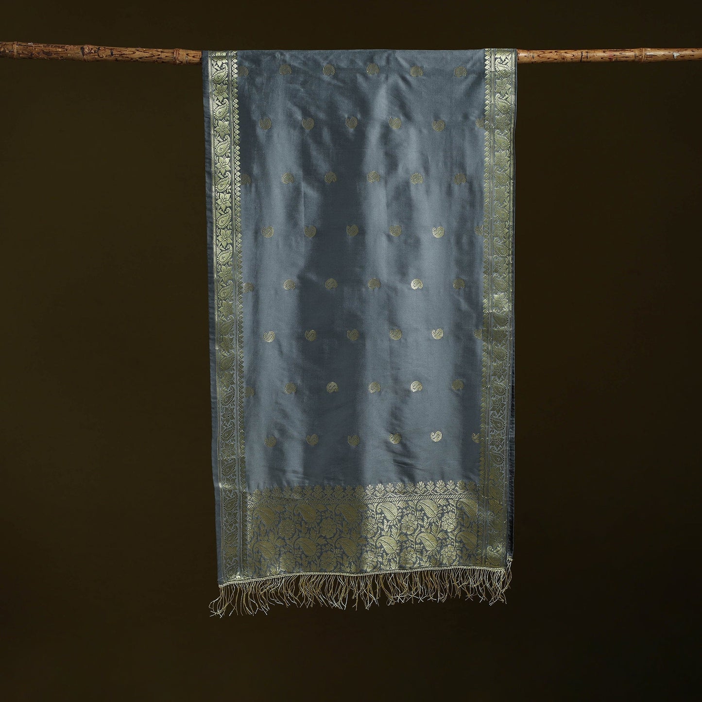 Brocade handloom semi silk nakshi buti banarasi stole