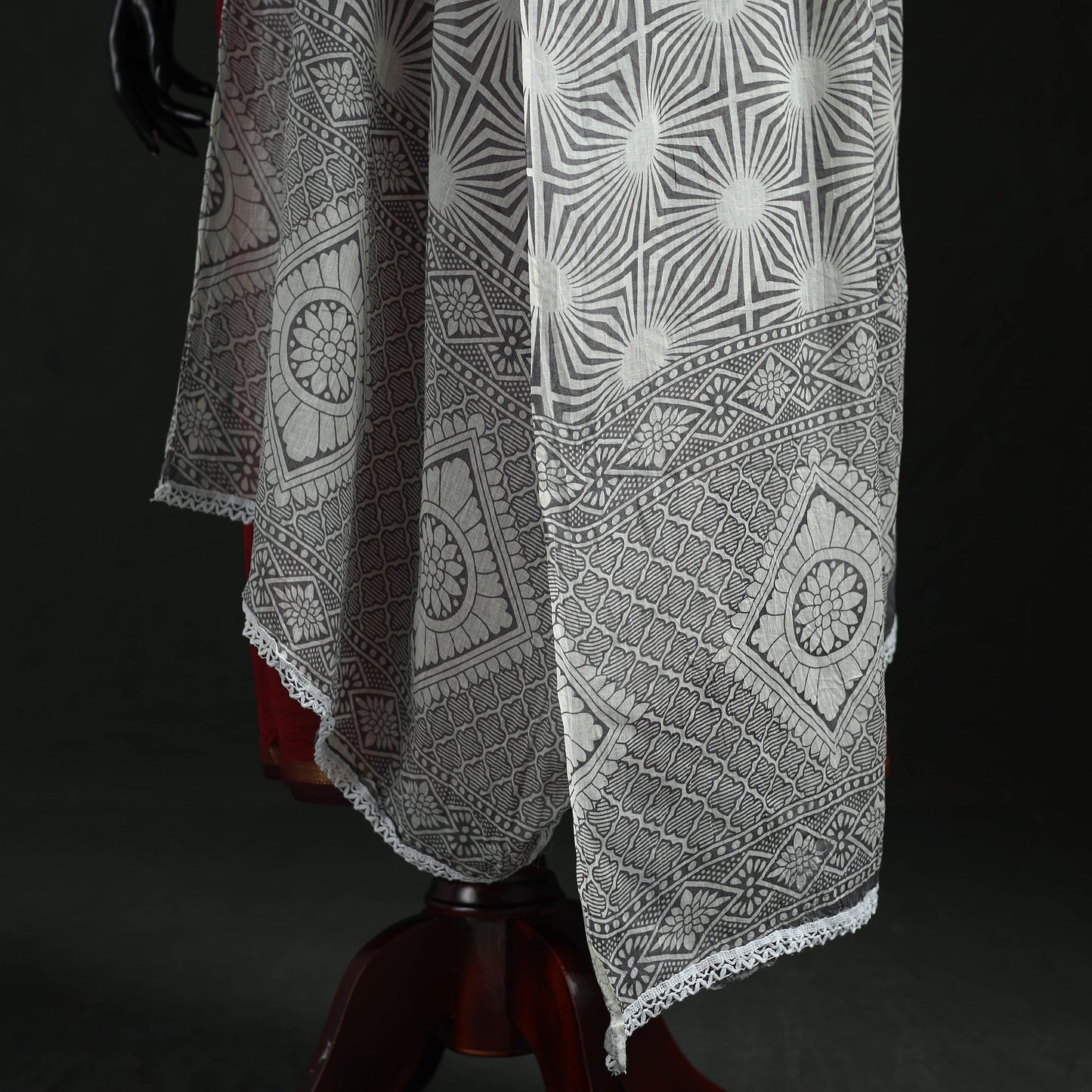 Cotton jaipur printed dupatta 93 - handcrafted