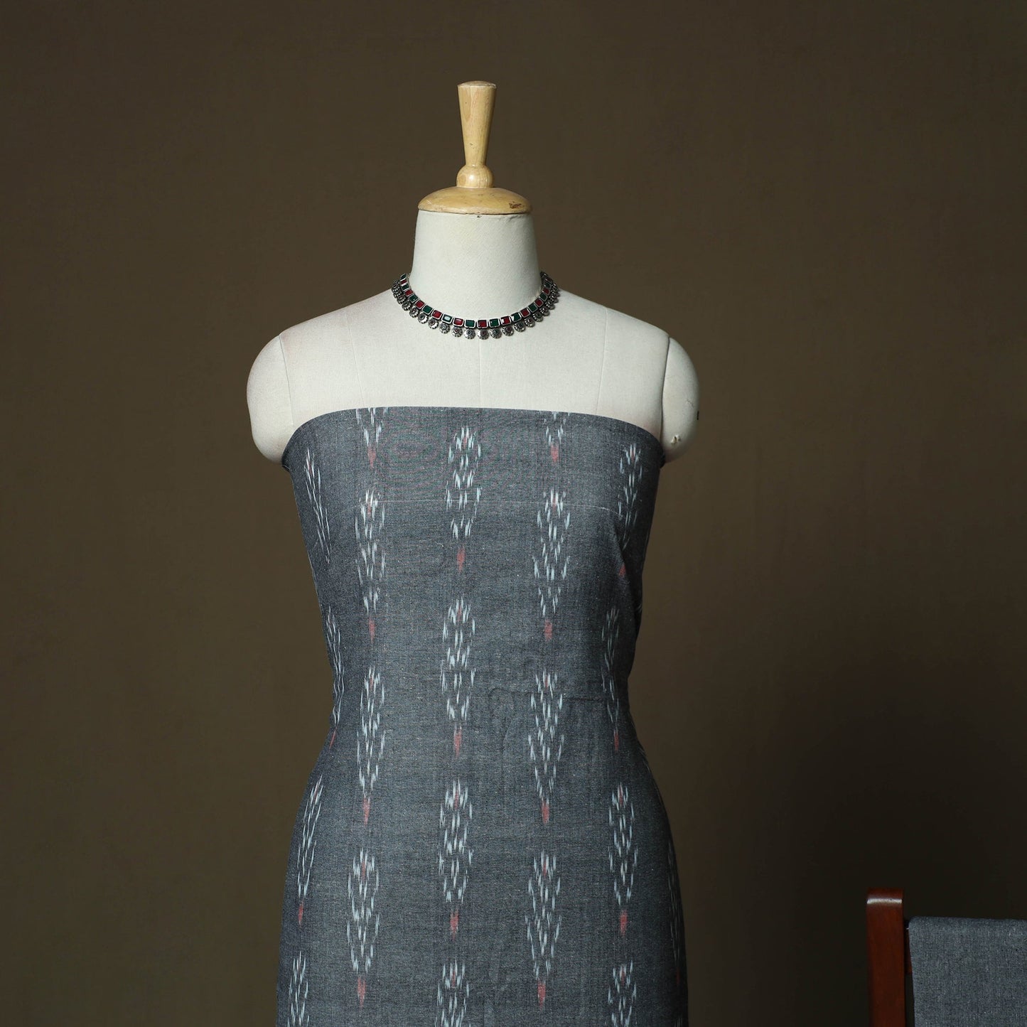 Handloom cotton pochampally ikat 3pc unstitched dress