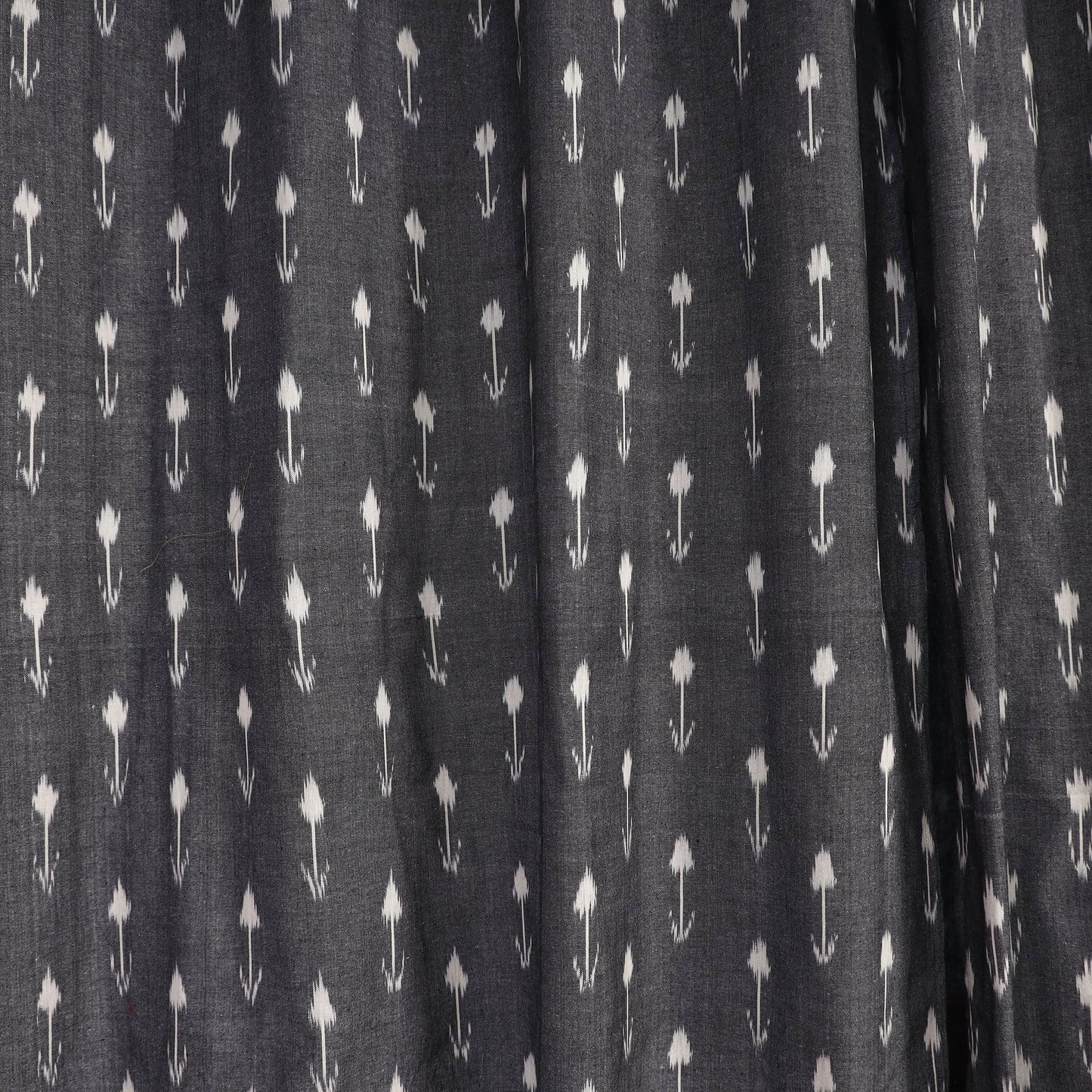Grey - cotton window pochampally ikat curtain (5 x 3 feet)