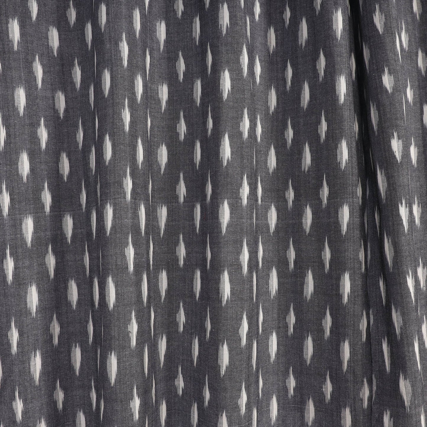 Grey - cotton window pochampally ikat curtain (5 x 3 feet)