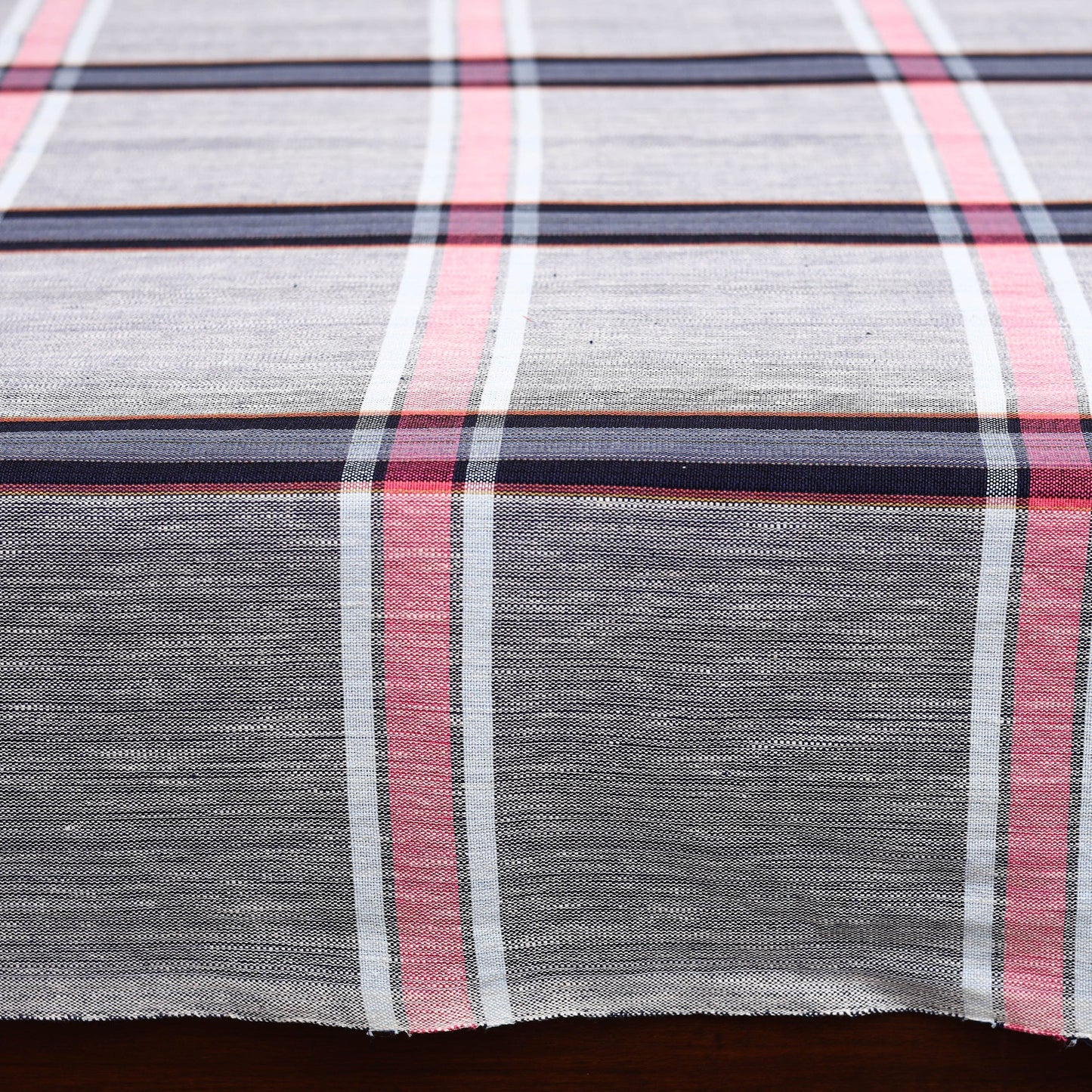 Grey Double Handloom Cotton Bed Sheet Set
