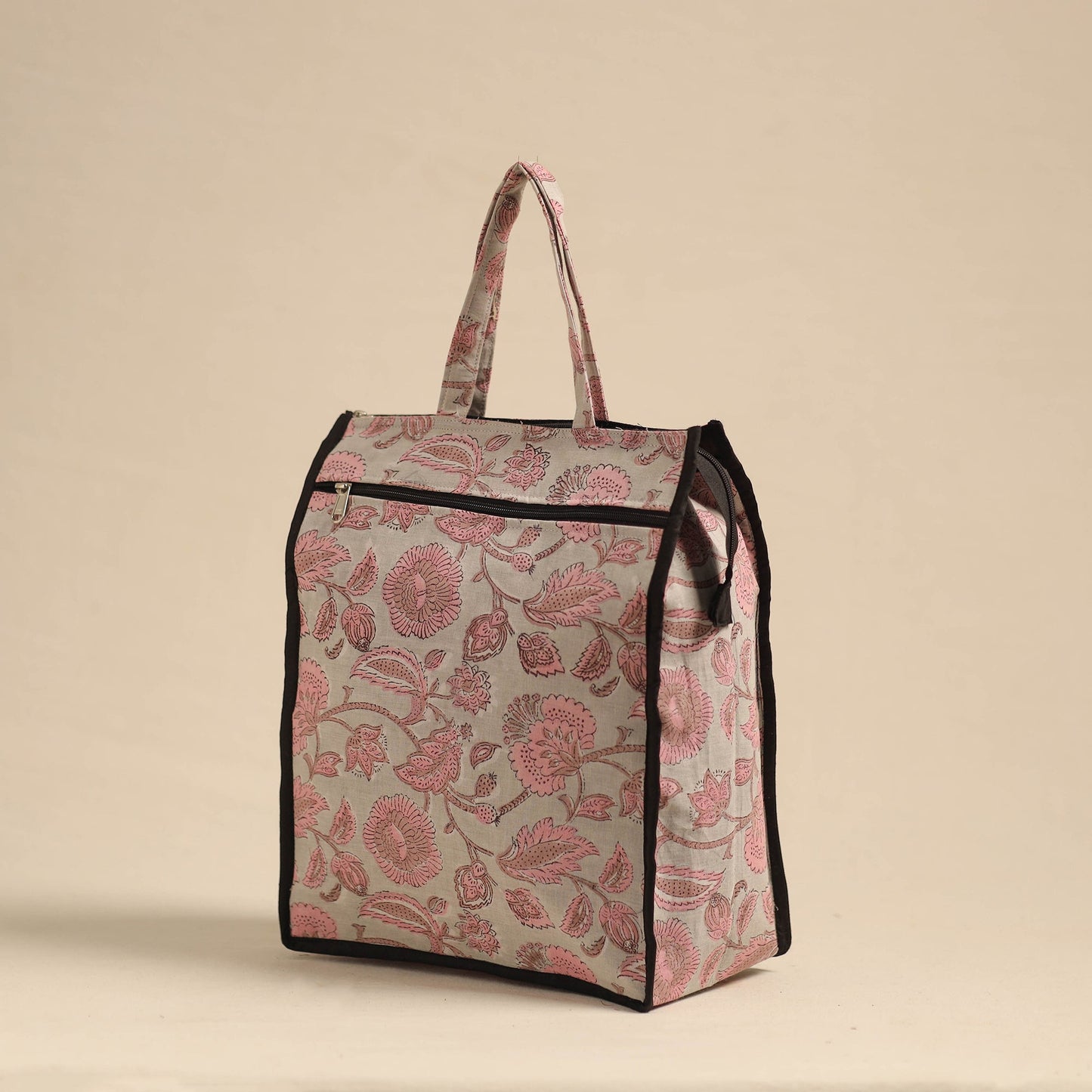 Grey Eco-Friendly Handmade Cotton Handbag for Women