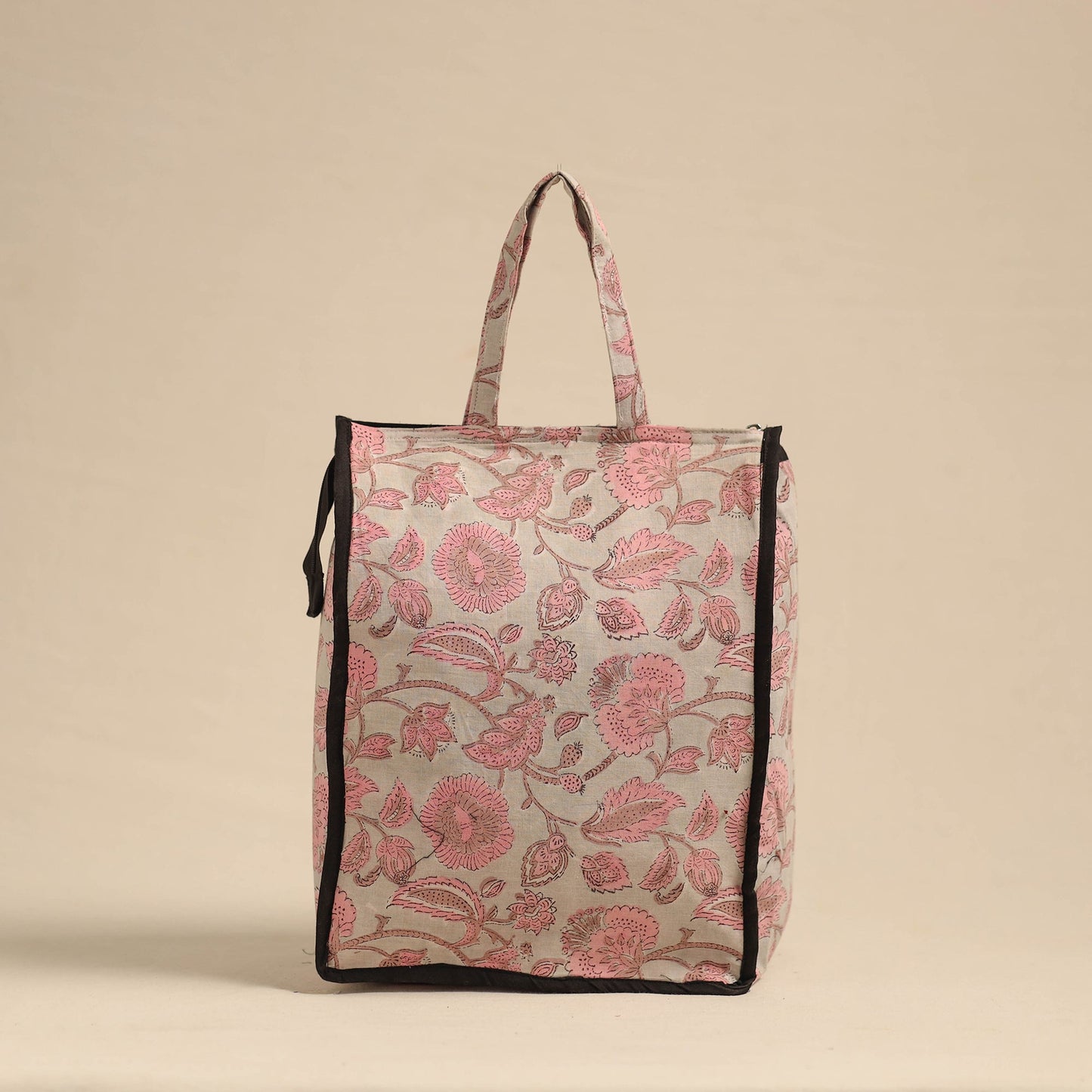 Grey Eco-Friendly Handmade Cotton Handbag for Women