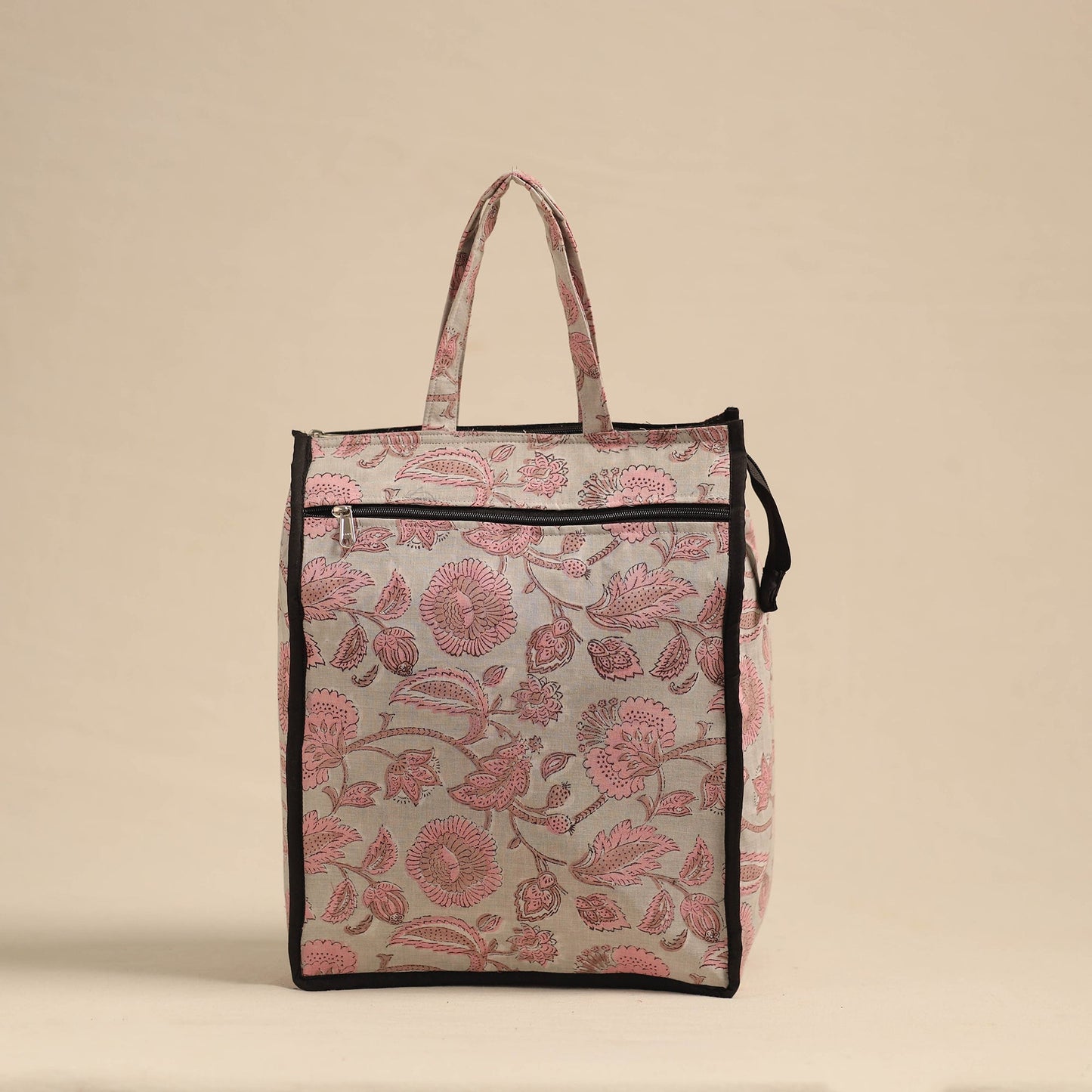 Grey Eco-Friendly Handmade Cotton Handbag for Women