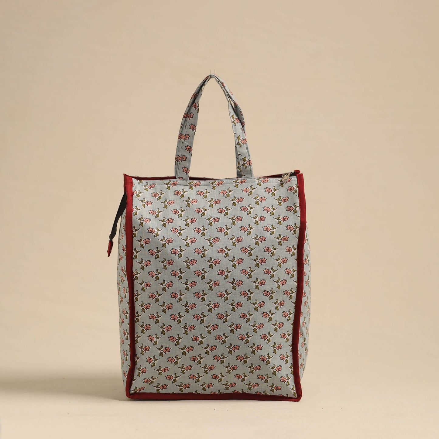 Grey Eco-Friendly Handmade Cotton Handbag for Women