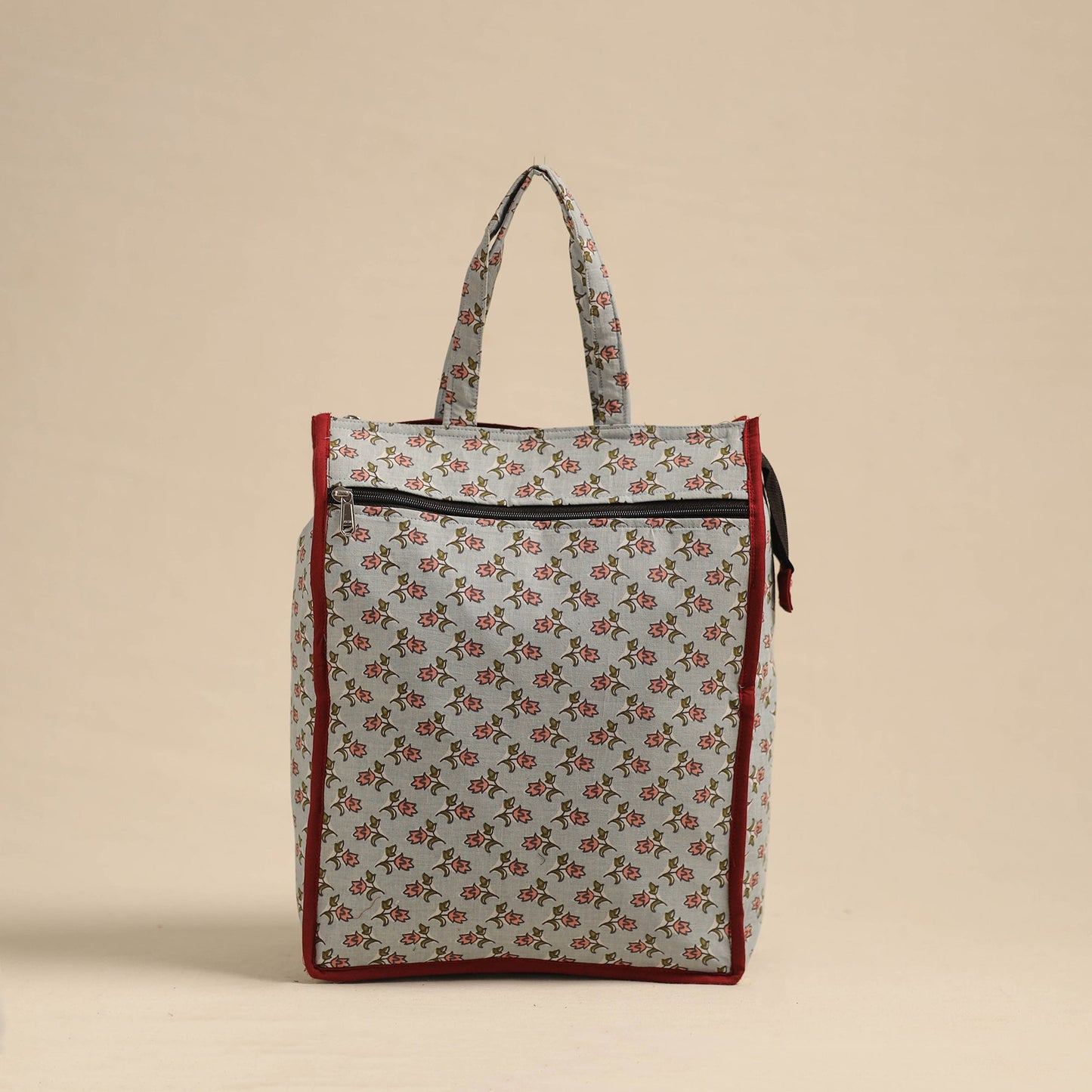 Grey Eco-Friendly Handmade Cotton Handbag for Women