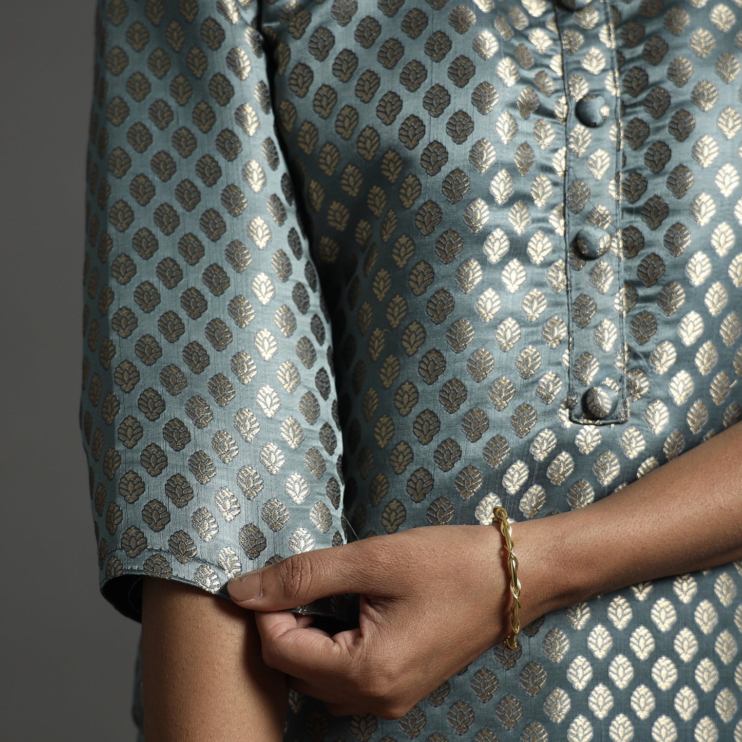 Elegant Banarasi Brocade Silk Kurta with Pant Set