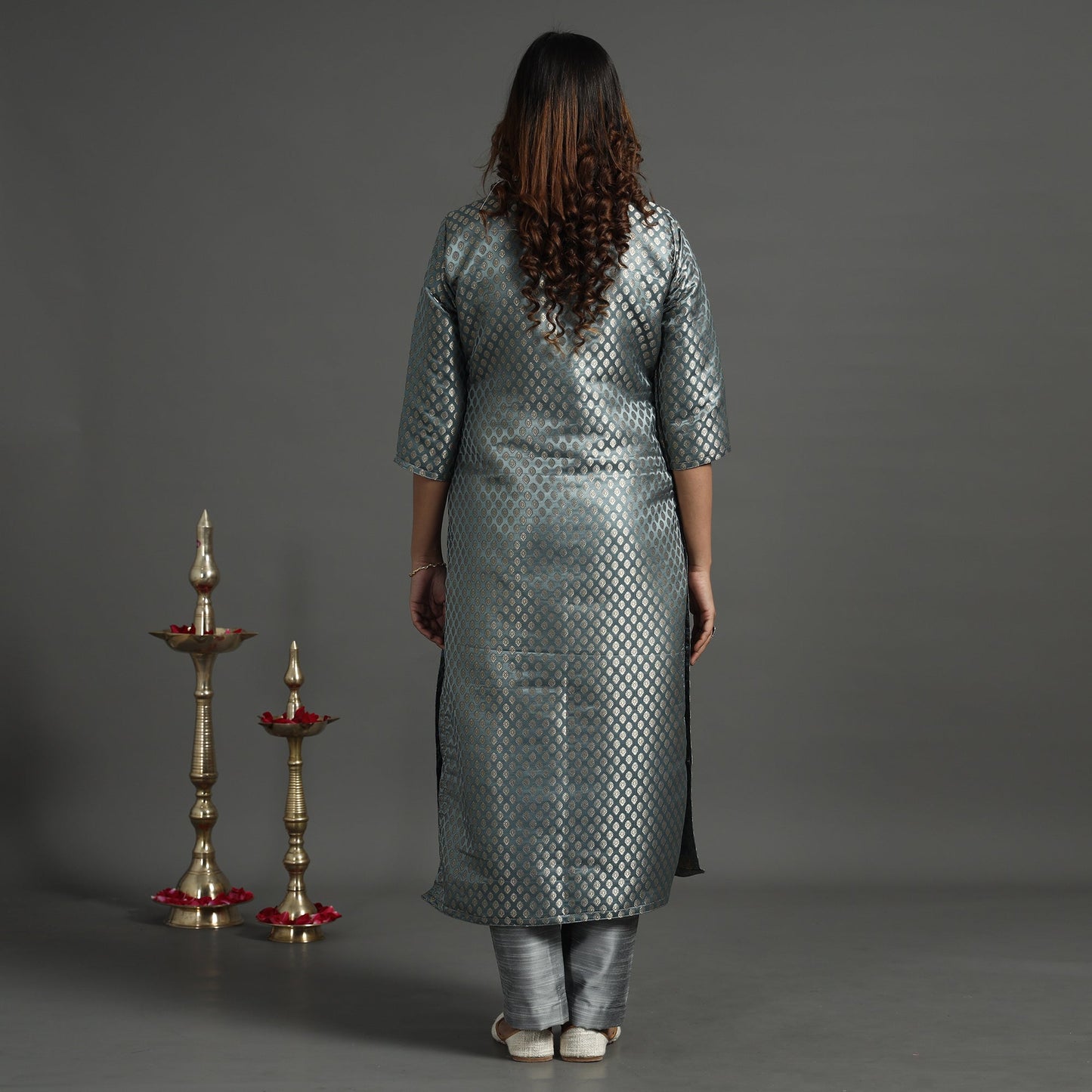 Elegant Banarasi Brocade Silk Kurta with Pant Set