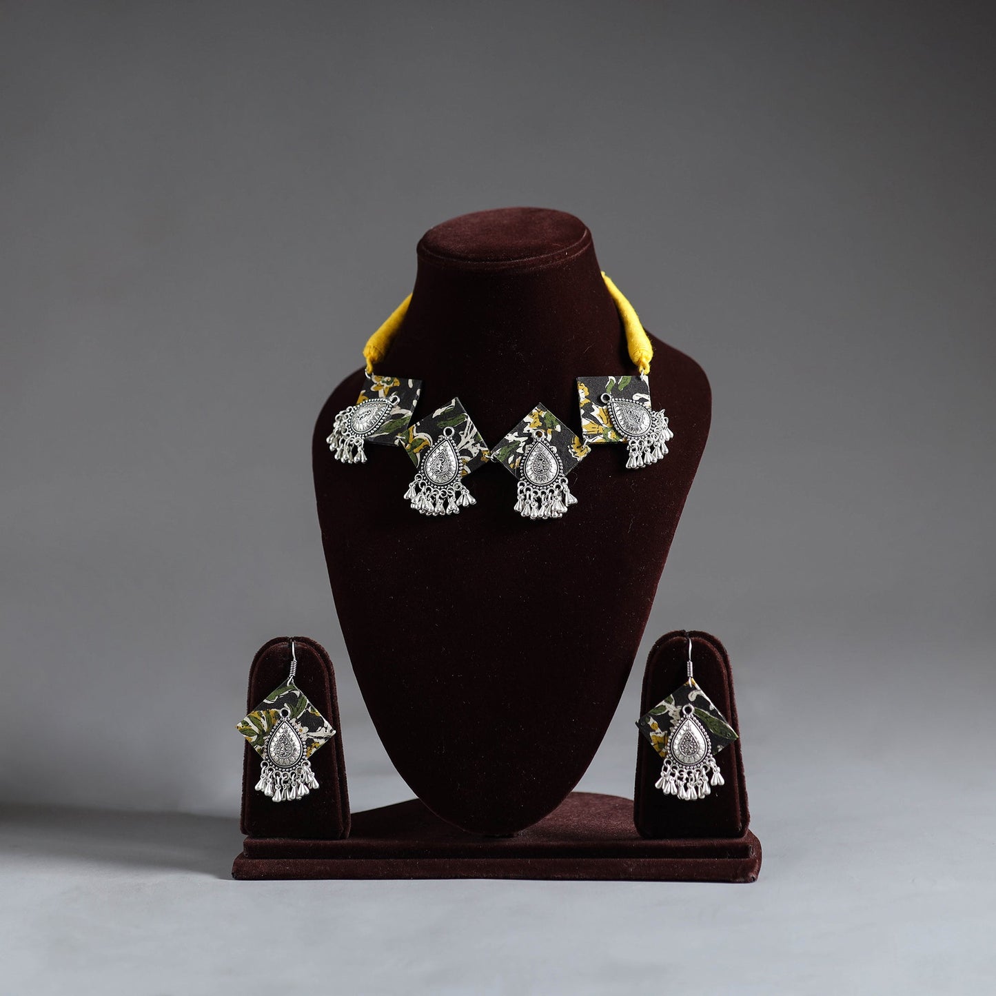 Fabart German Silver Choker Necklace Set Online