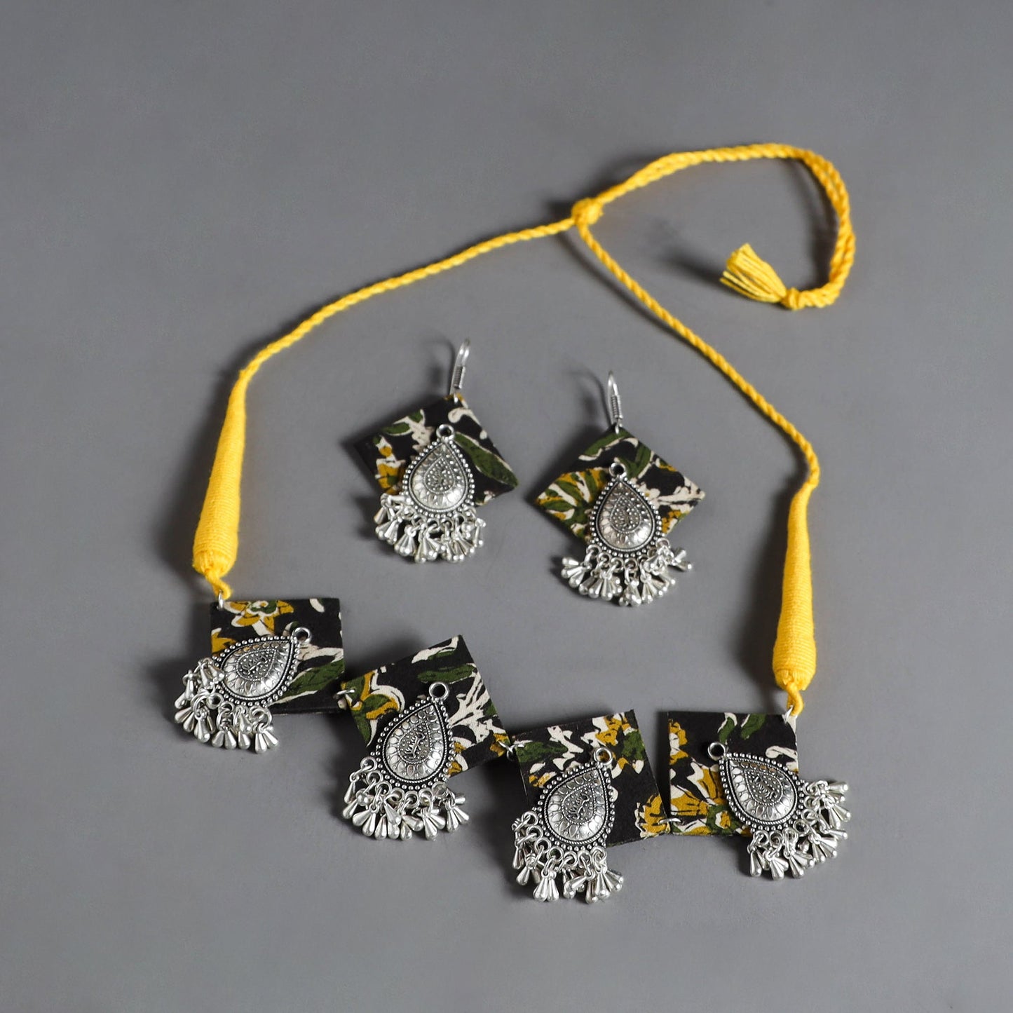 Fabart German Silver Choker Necklace Set Online