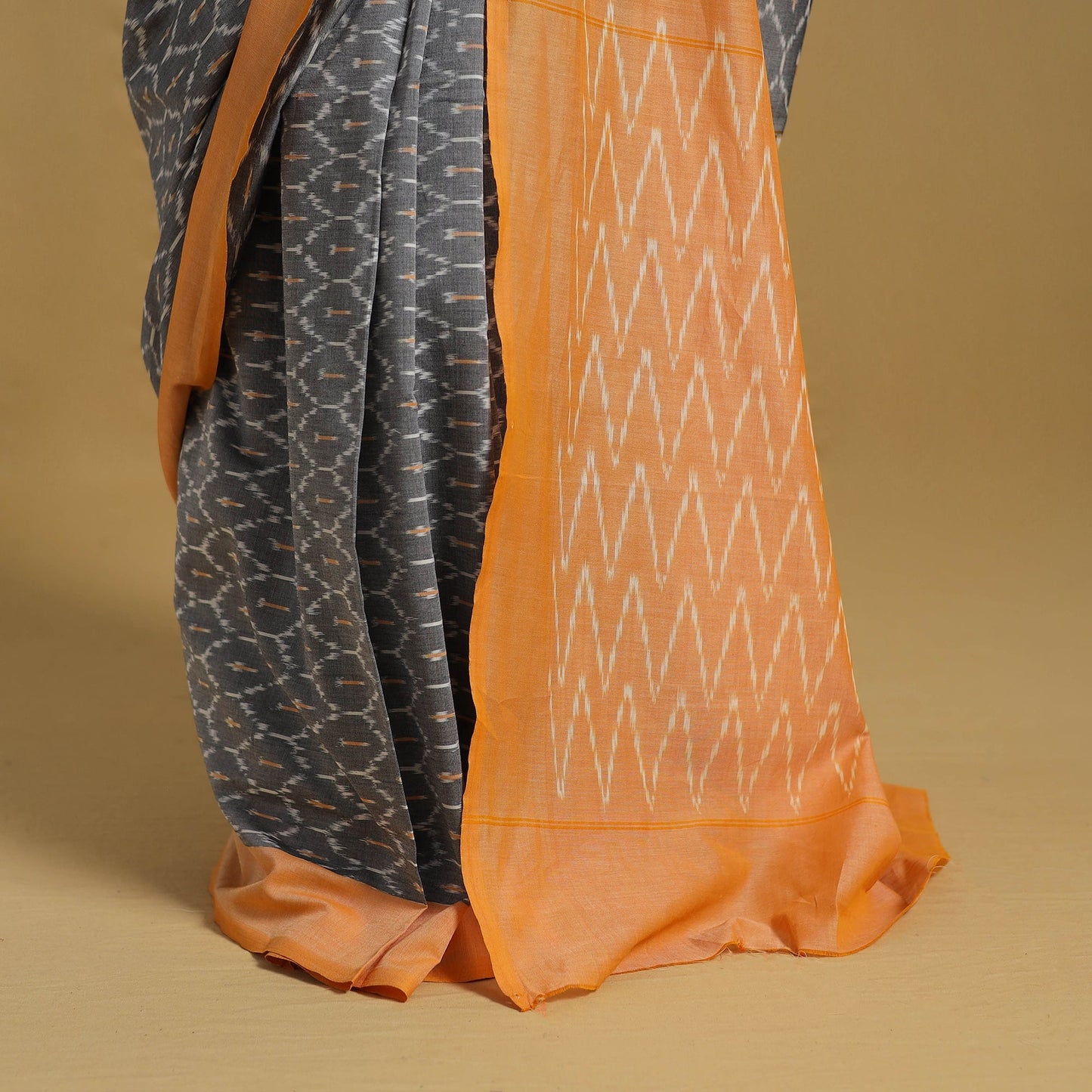 Mercerised Cotton Handloom Pochampally Ikat Saree