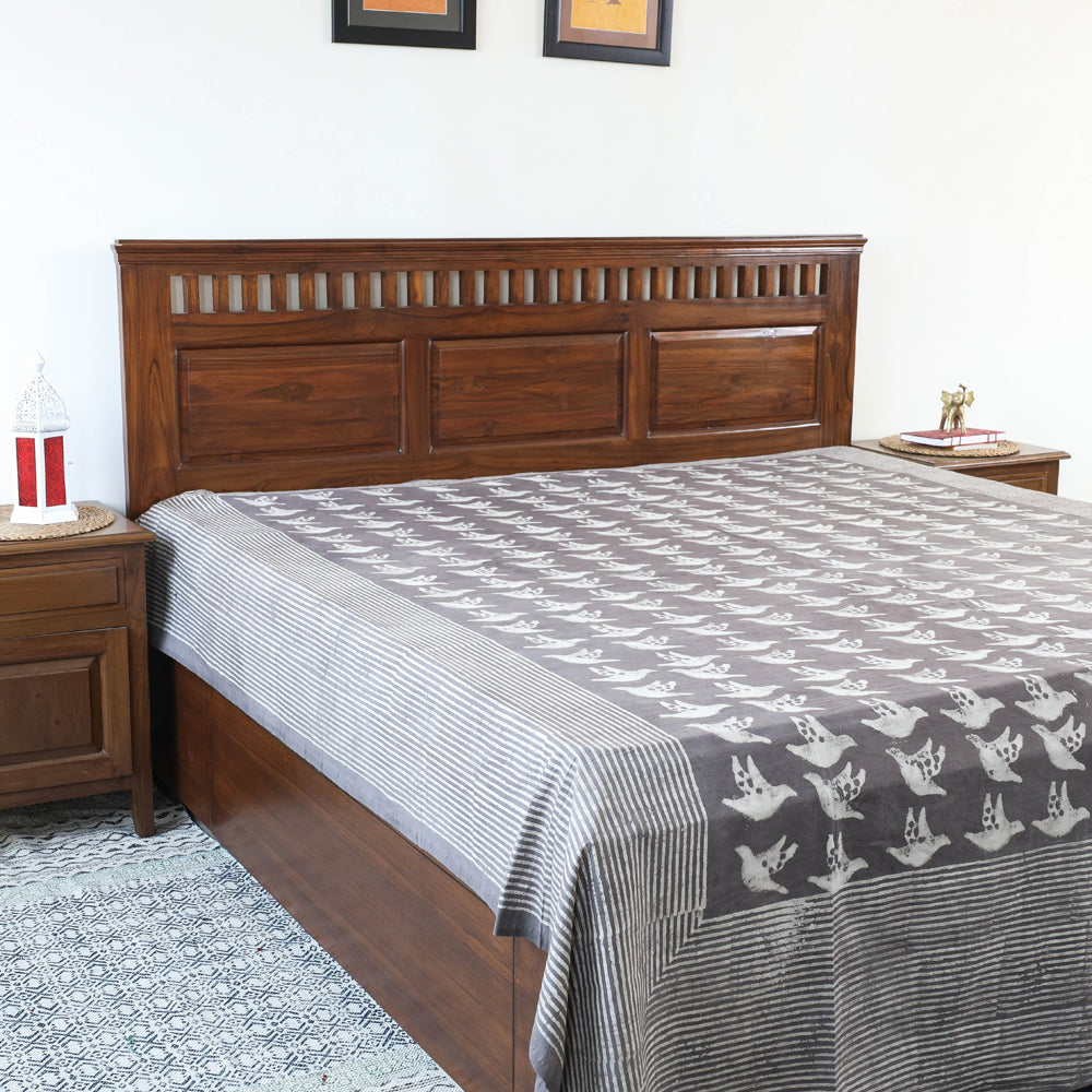 Block Art Print Cotton Double Bindaas Bed Sheet