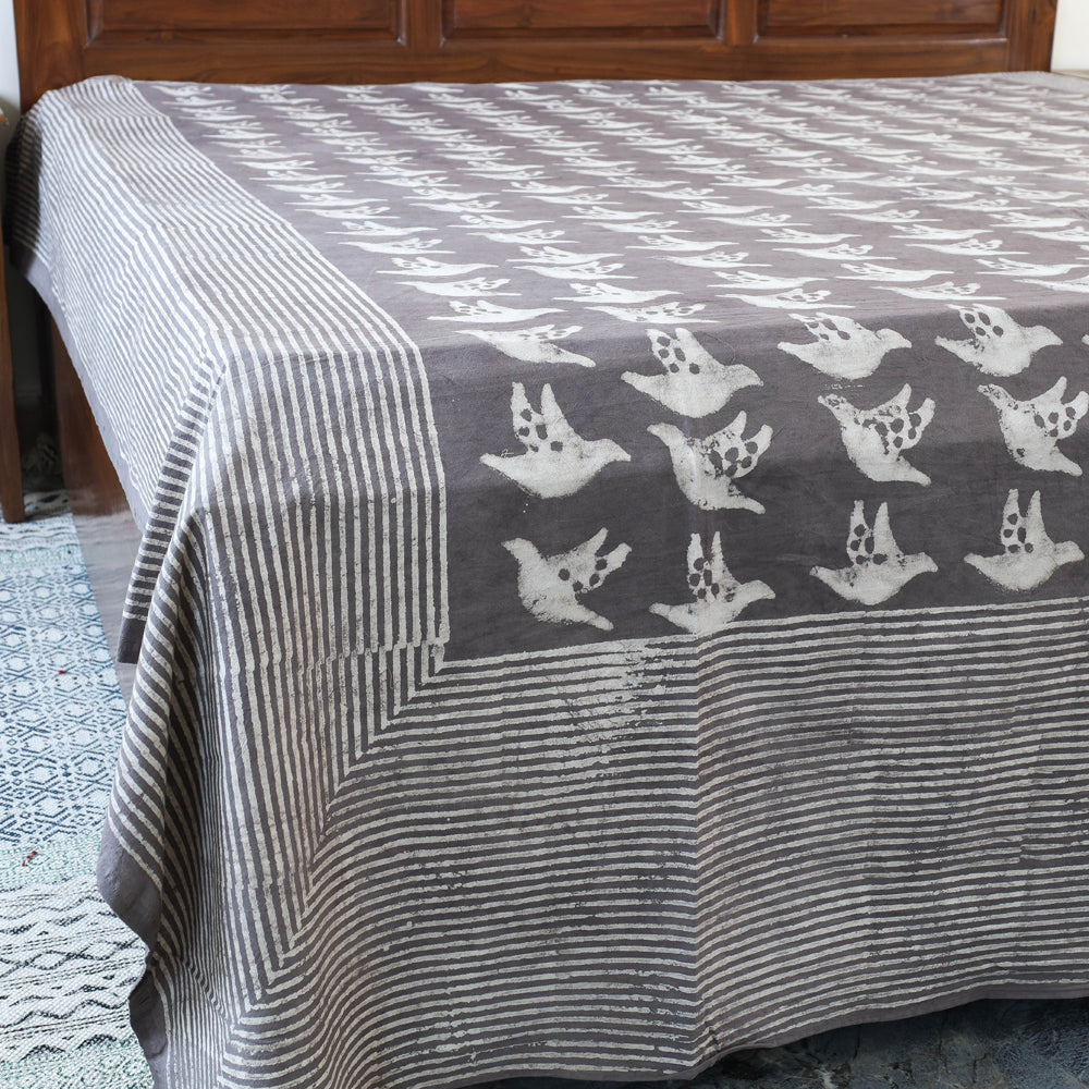 Block Art Print Cotton Double Bindaas Bed Sheet
