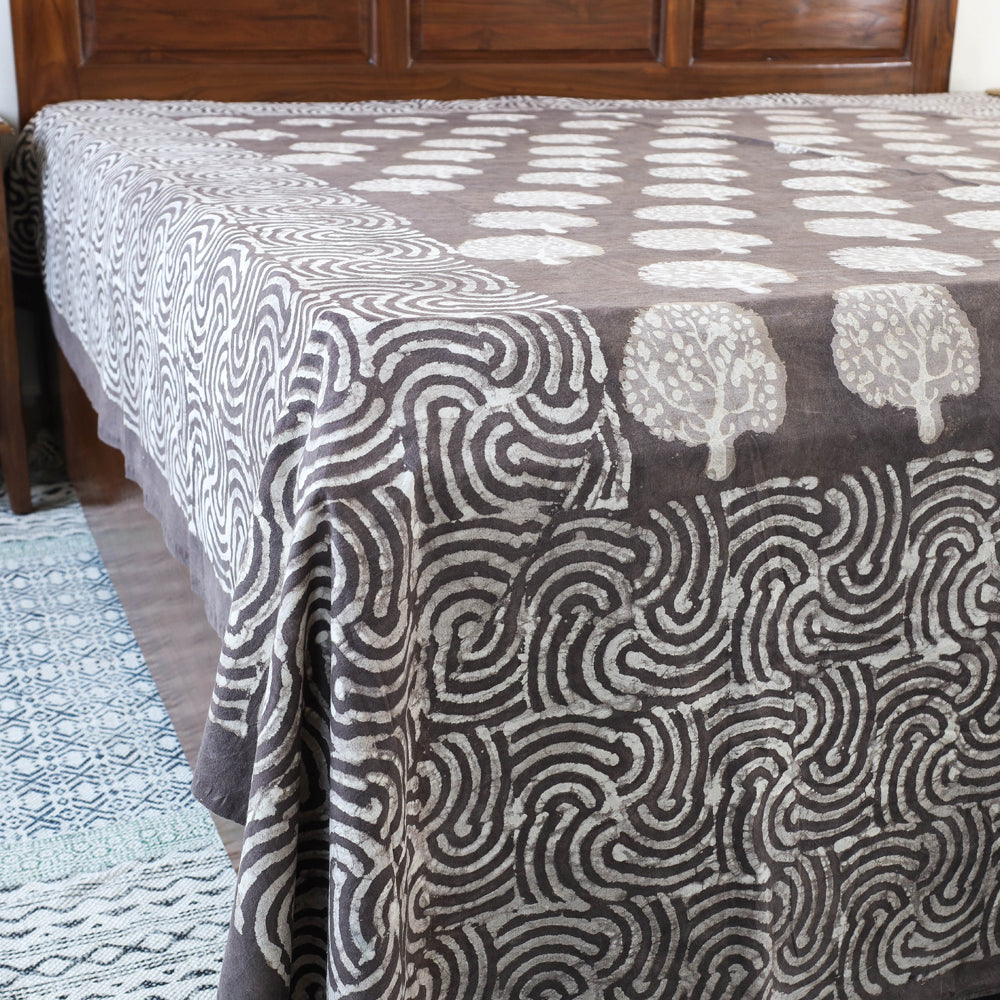Block Art Print Cotton Double Bindaas Bed Sheet