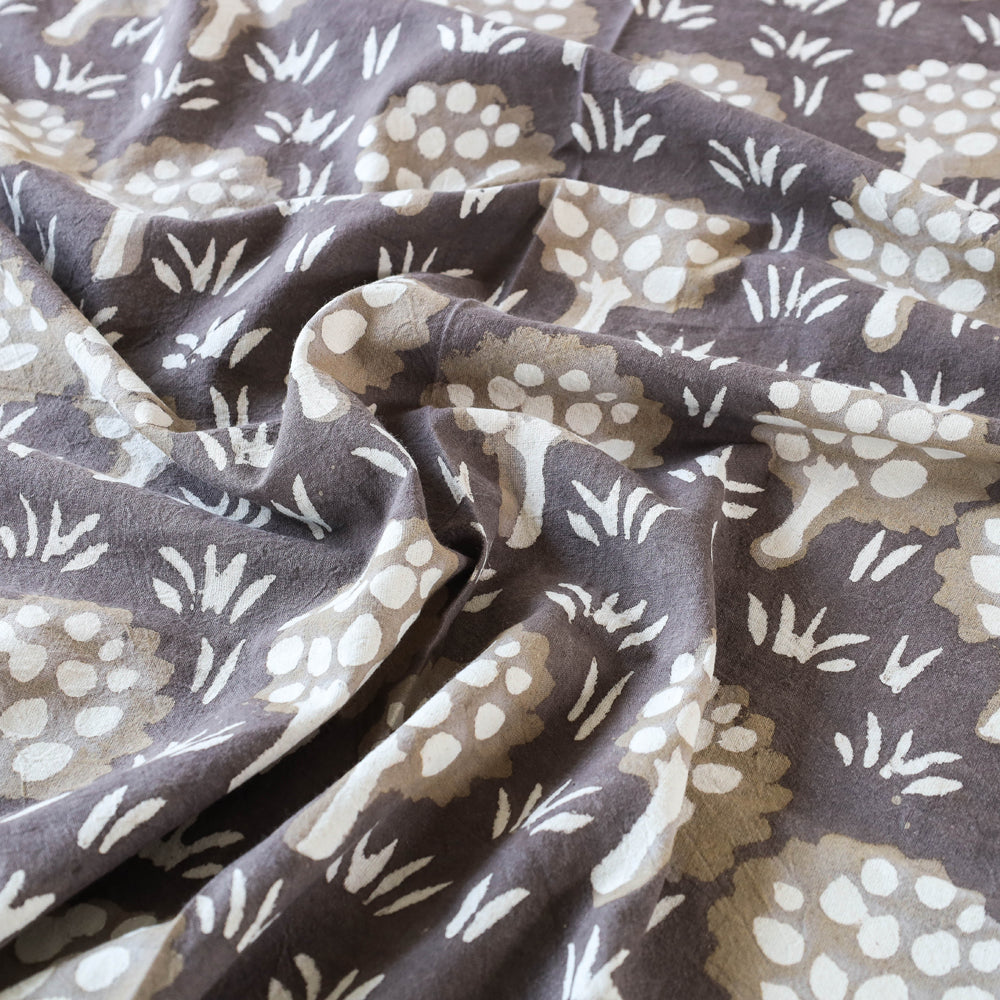 Grey - Block Art Print Cotton Single Bindaas Bed Sheet (93 x 60 in)