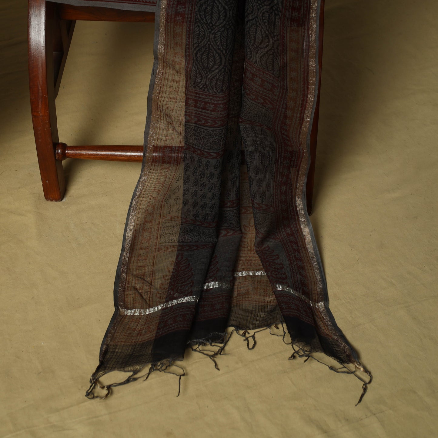 Hand block bagh print cotton 3pc unstitched dress material