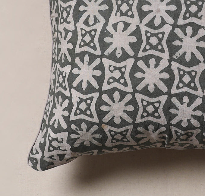 Hand block batik print cushion cover 14 - handcrafted