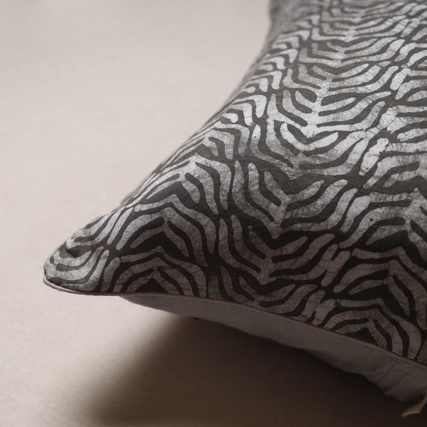 Hand block batik print cushion cover 16 - handcrafted