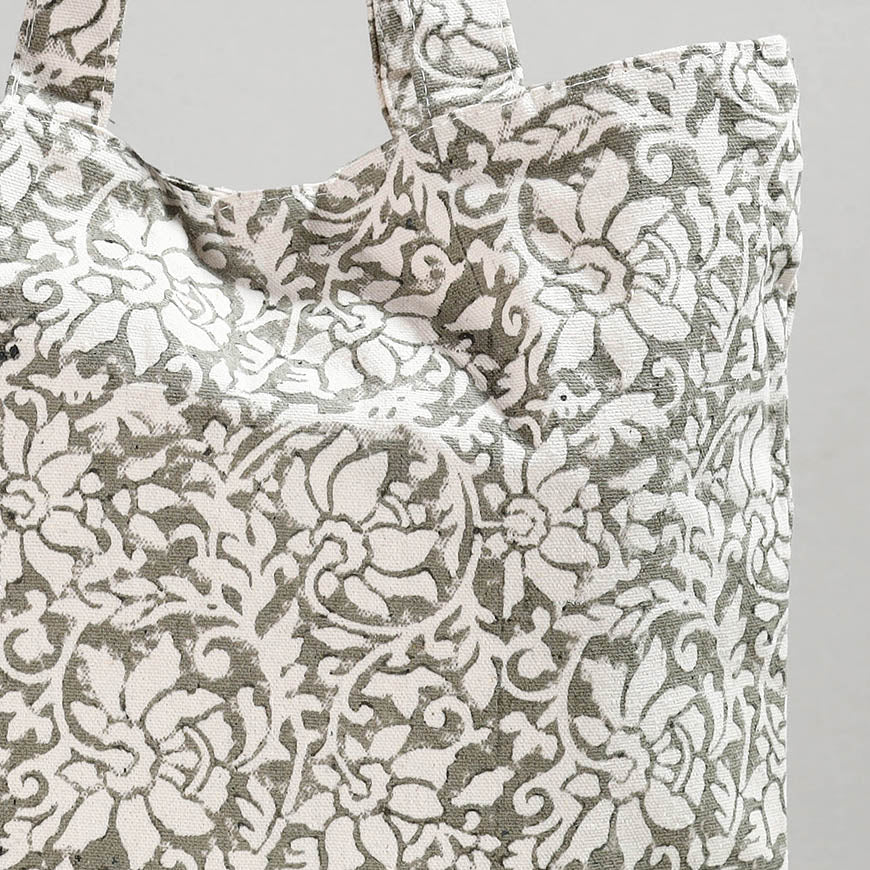 Hand Block Printed Canvas Cotton Shoulder Bag
