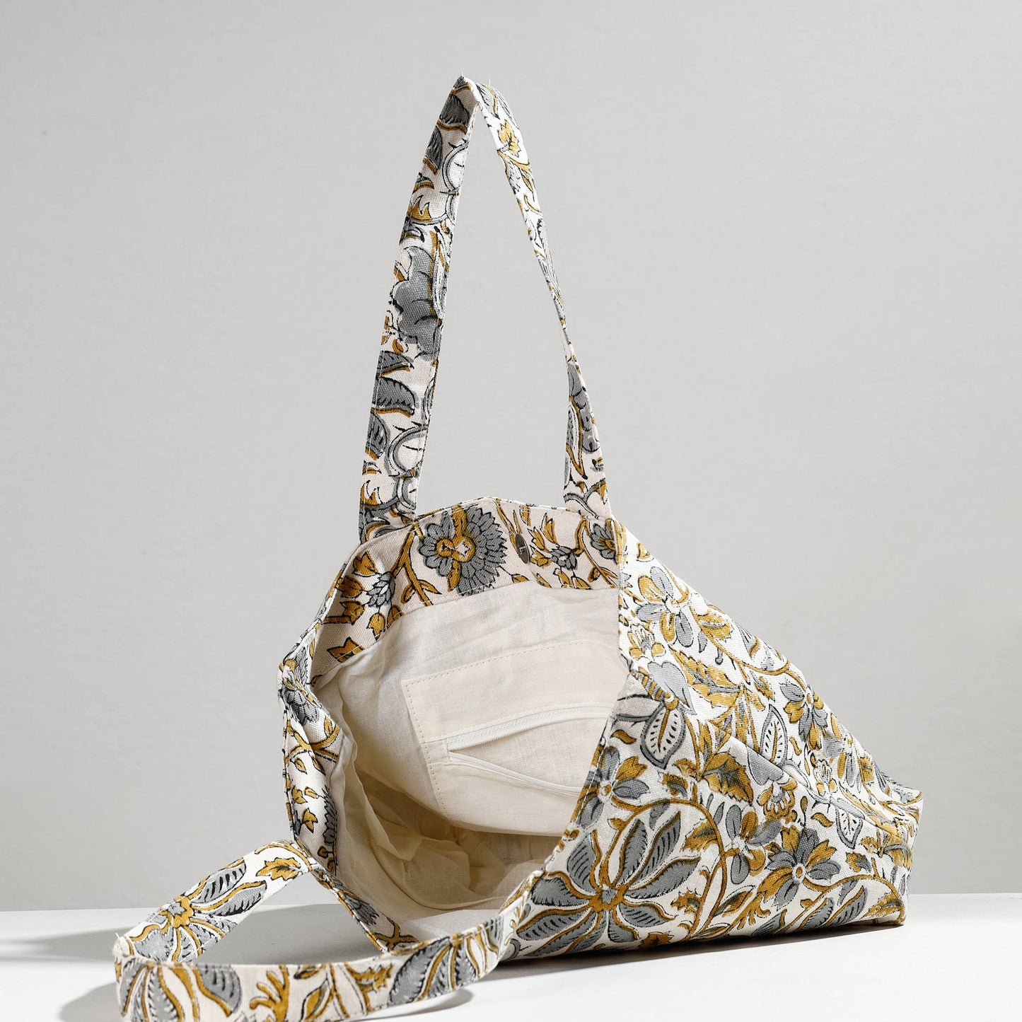 Hand Block Printed Canvas Cotton Shoulder Bag