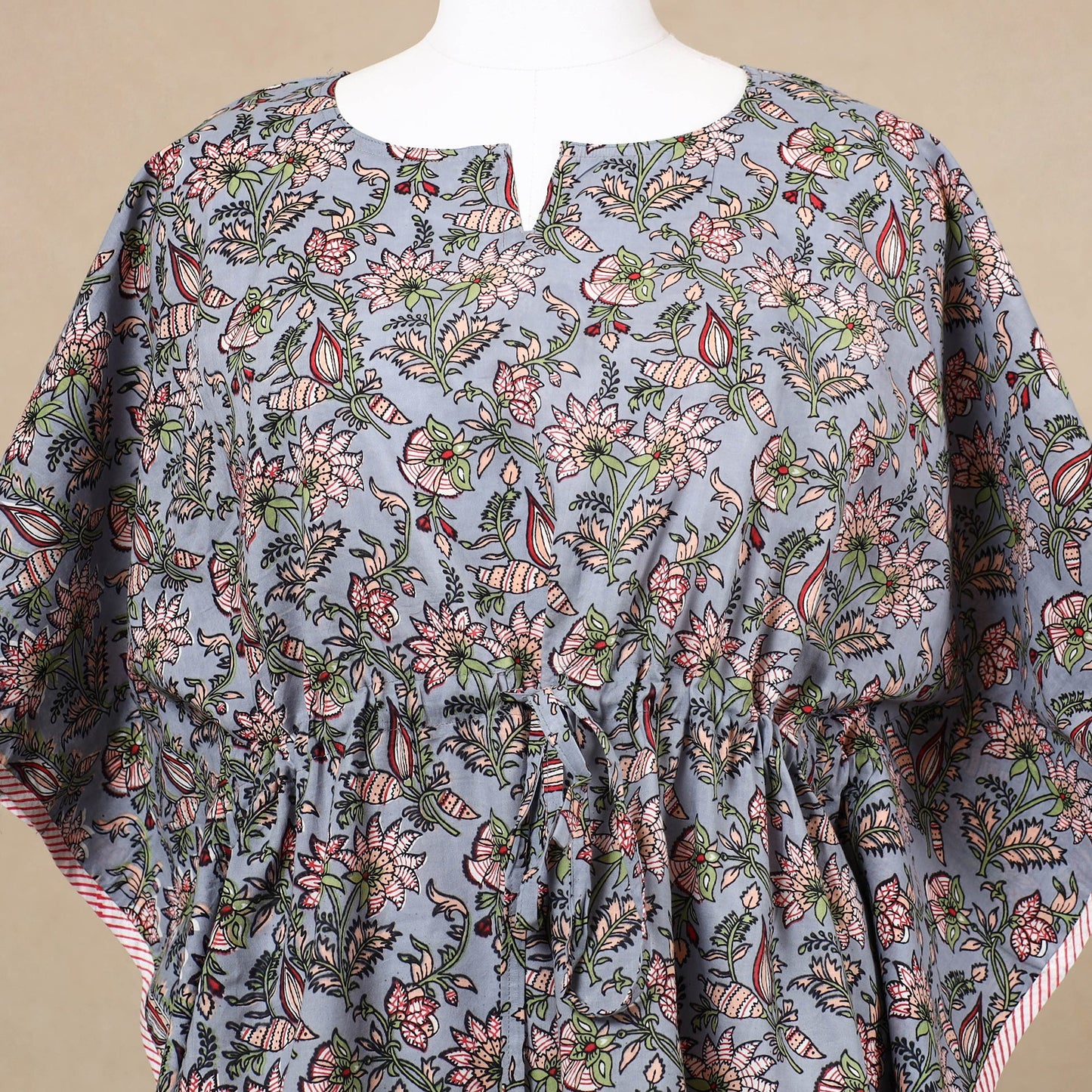 block printed kaftan