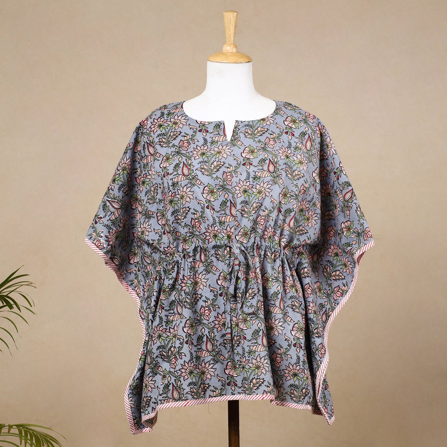 block printed kaftan