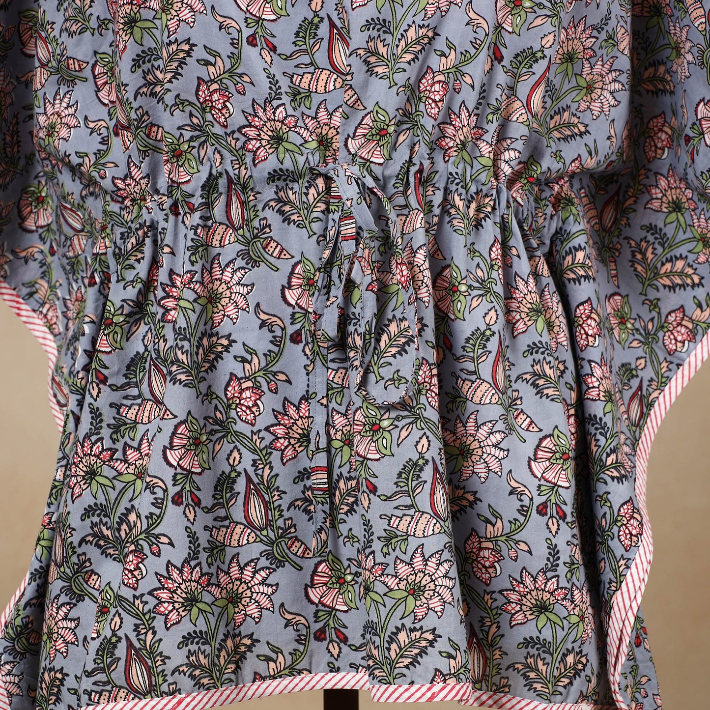 block printed kaftan