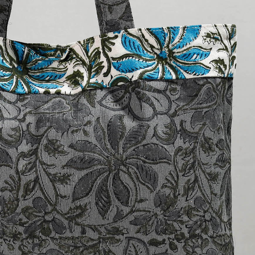 Hand Block Printed Laminated Jute Shoulder Bag