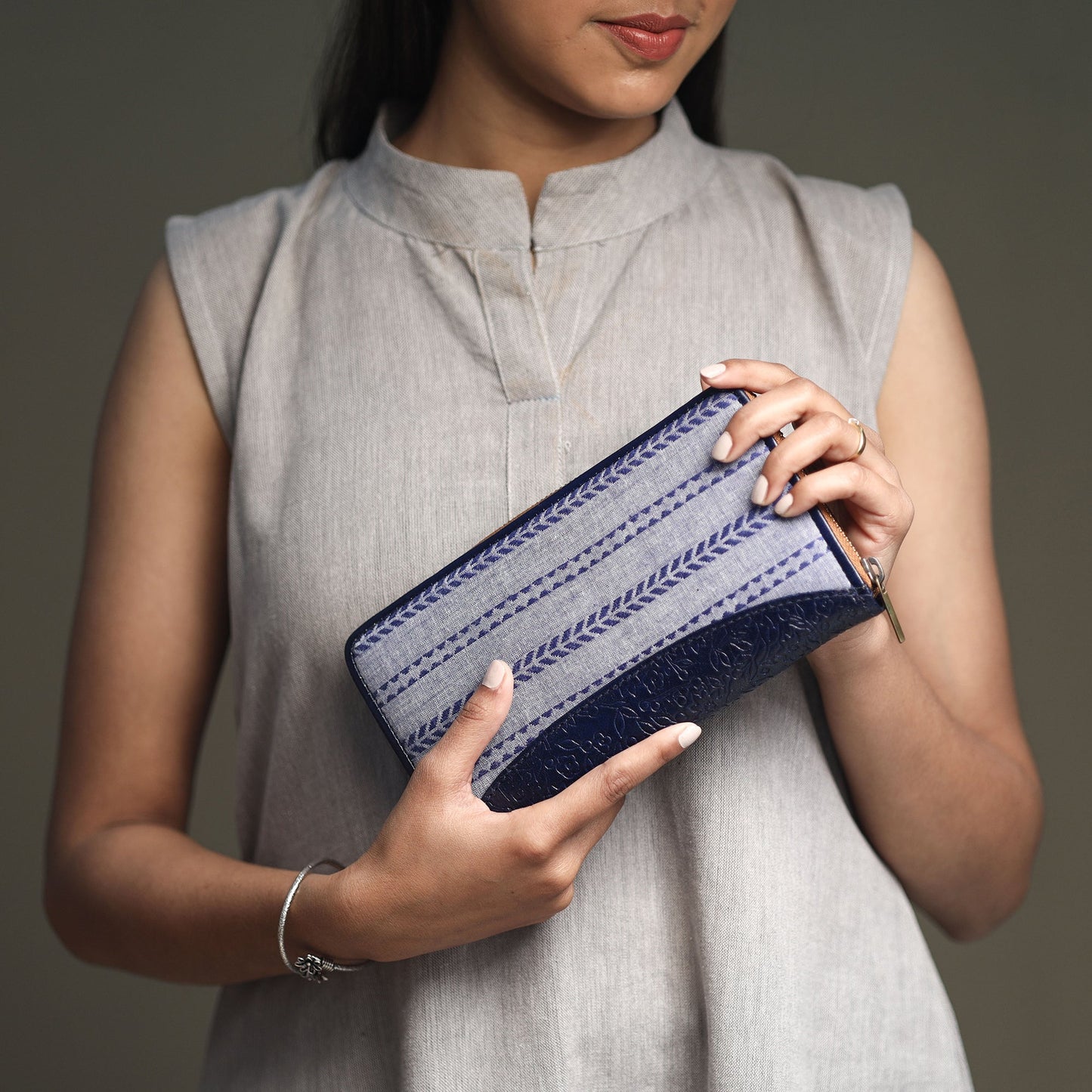 Handcrafted Jacquard Weave Leather Wallet