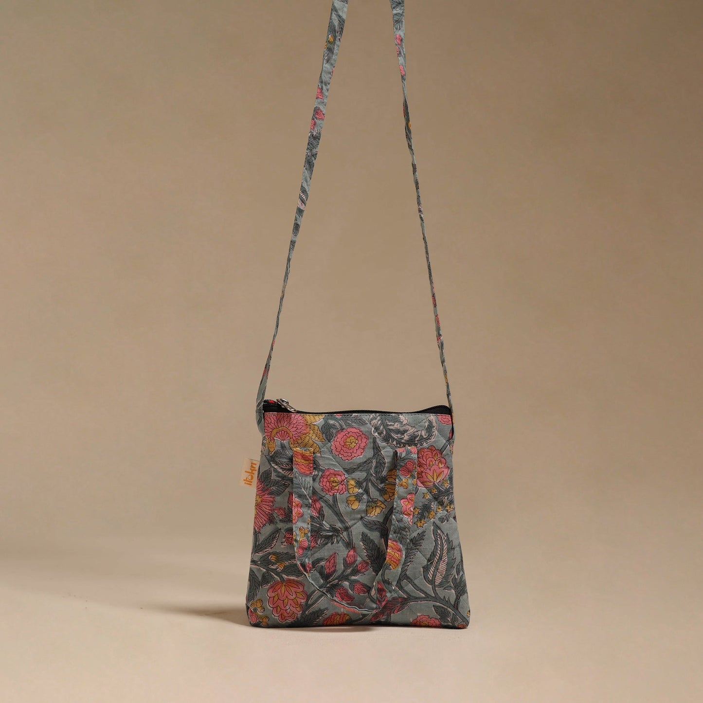 Handcrafted quilted sling bag 07