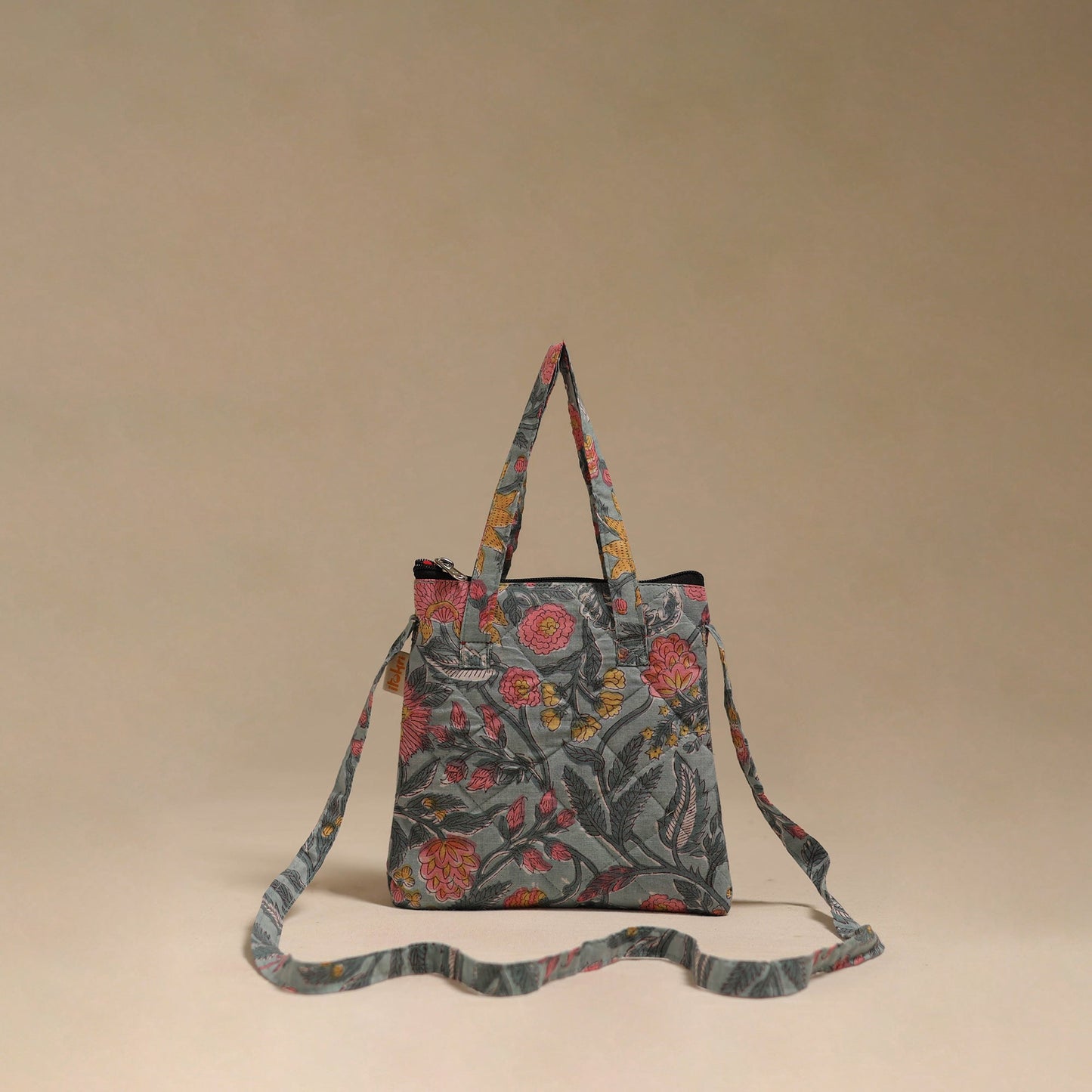 Handcrafted quilted sling bag 07