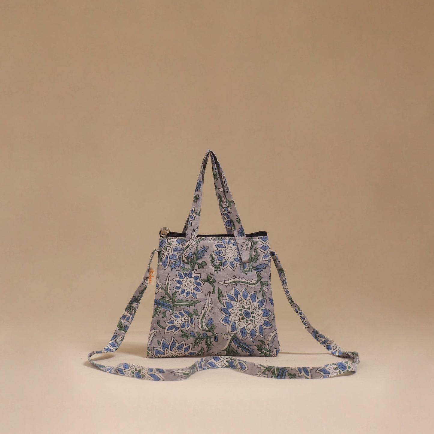 Handcrafted quilted sling bag 17
