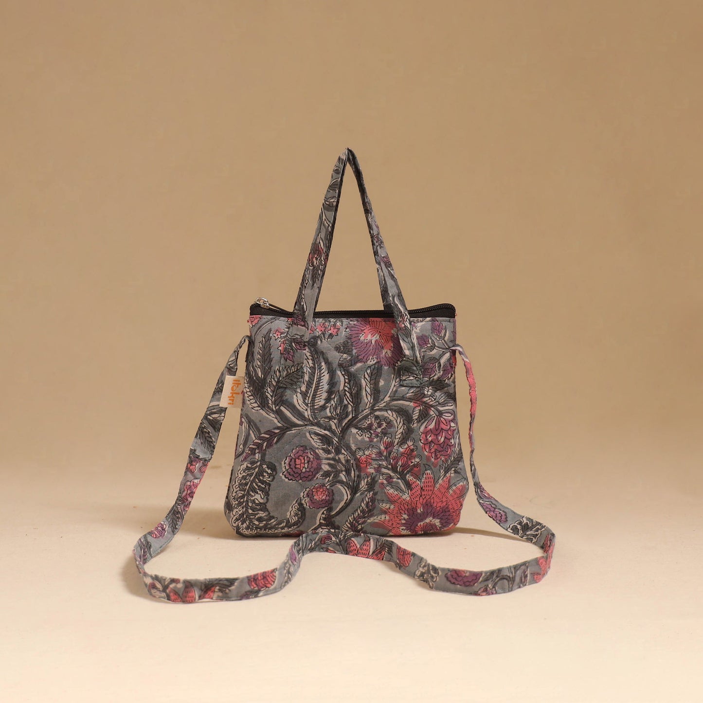 Handcrafted quilted sling bag 22