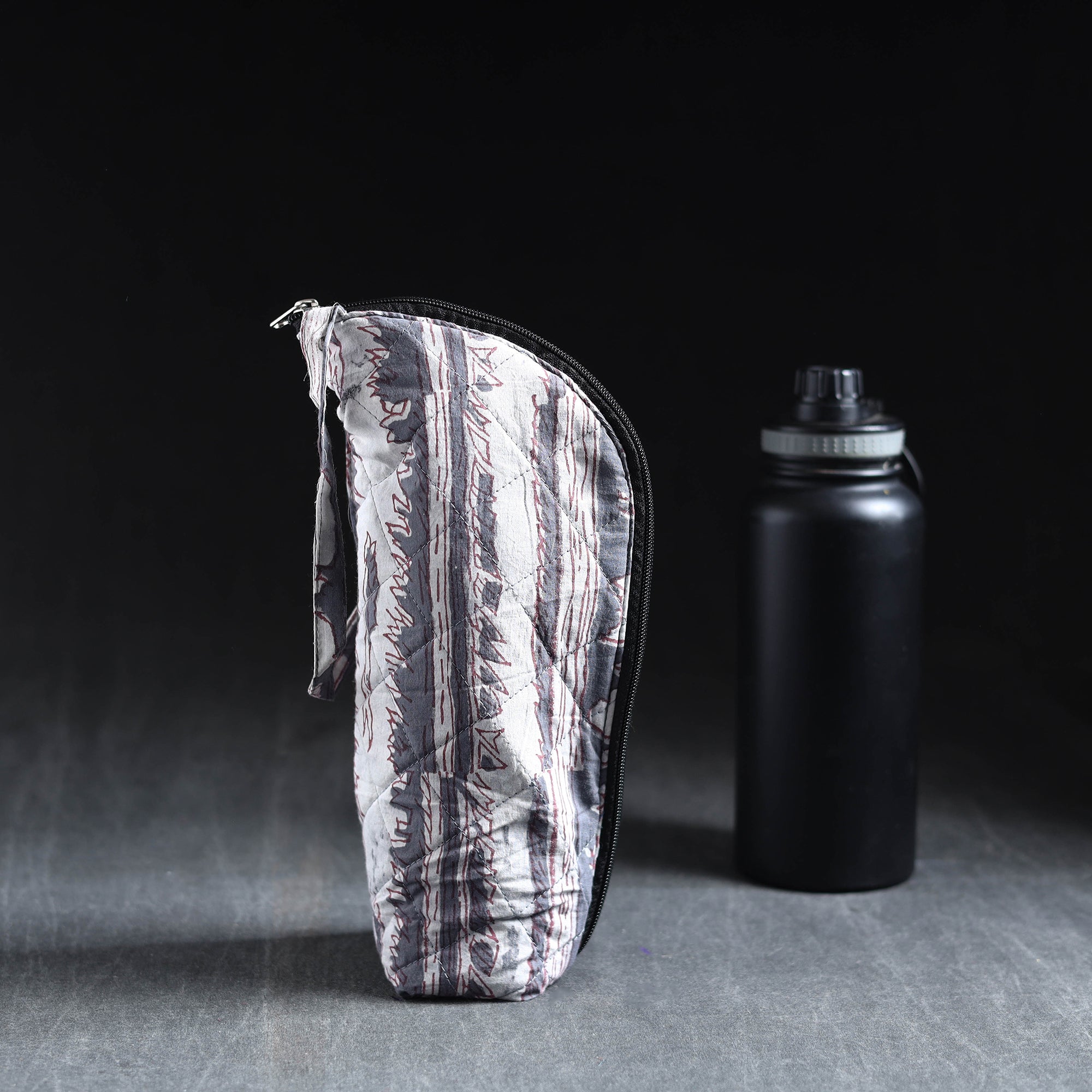 Brown - Handmade Cotton 1L Water Bottle Cover 40