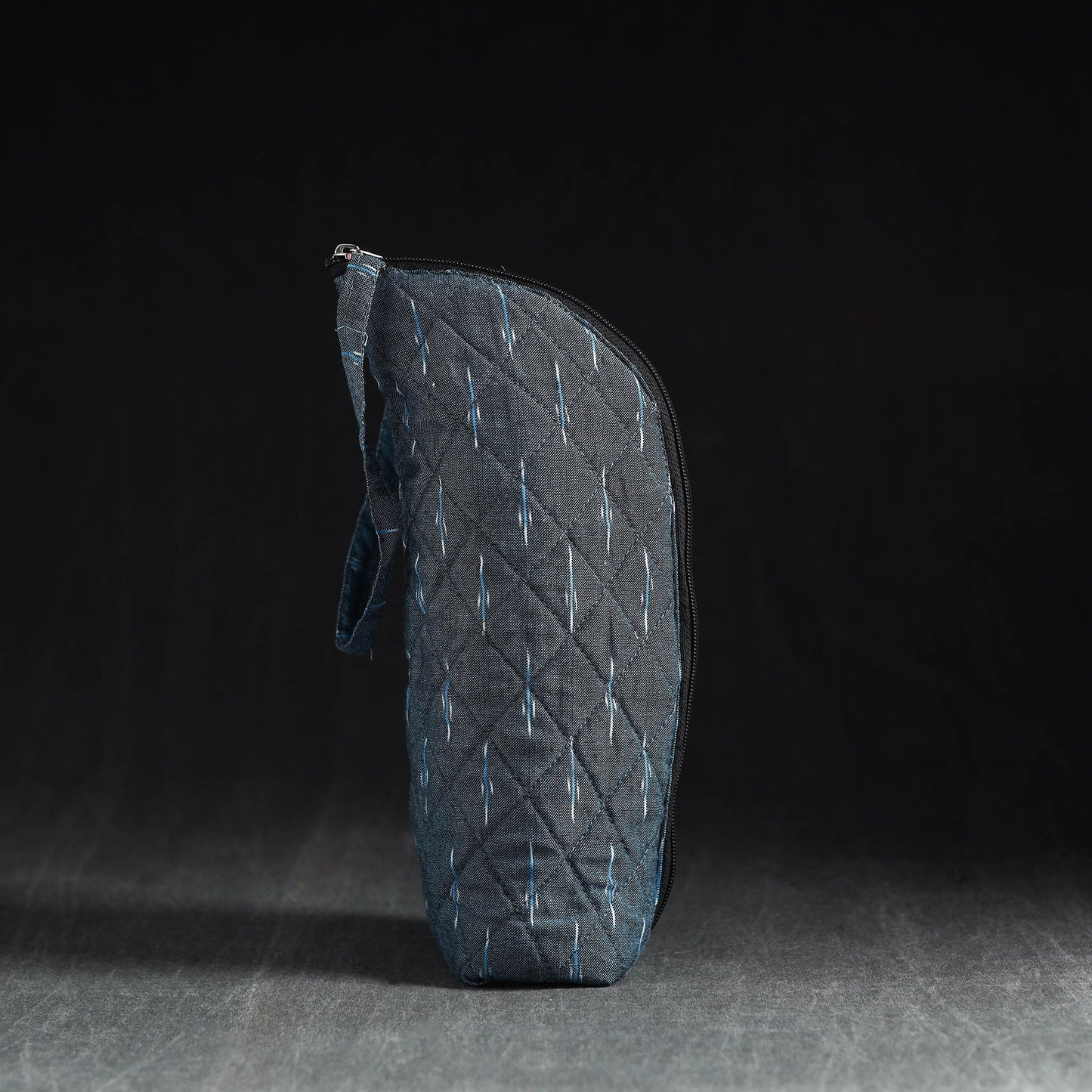 Grey Handmade Cotton 1L Water Bottle Cover