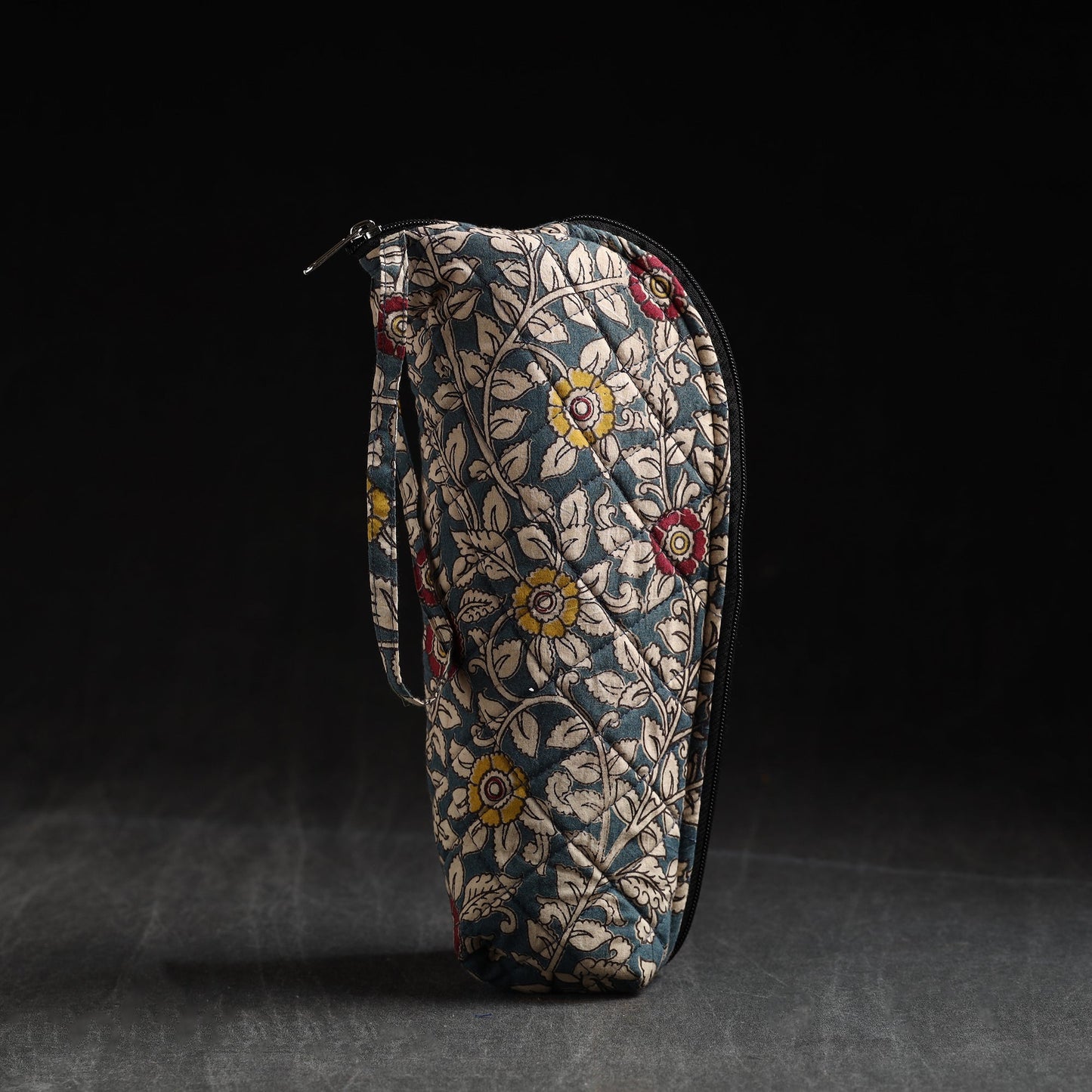 Grey Handmade Cotton 1L Water Bottle Cover