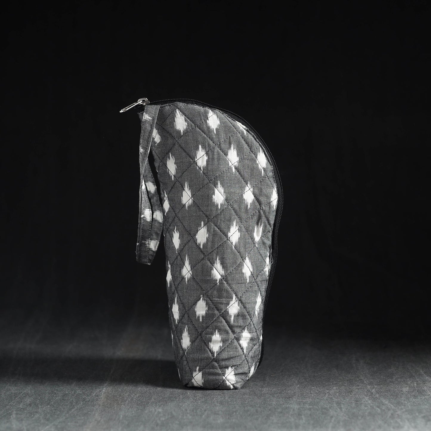 Grey Handmade Cotton 1L Water Bottle Cover